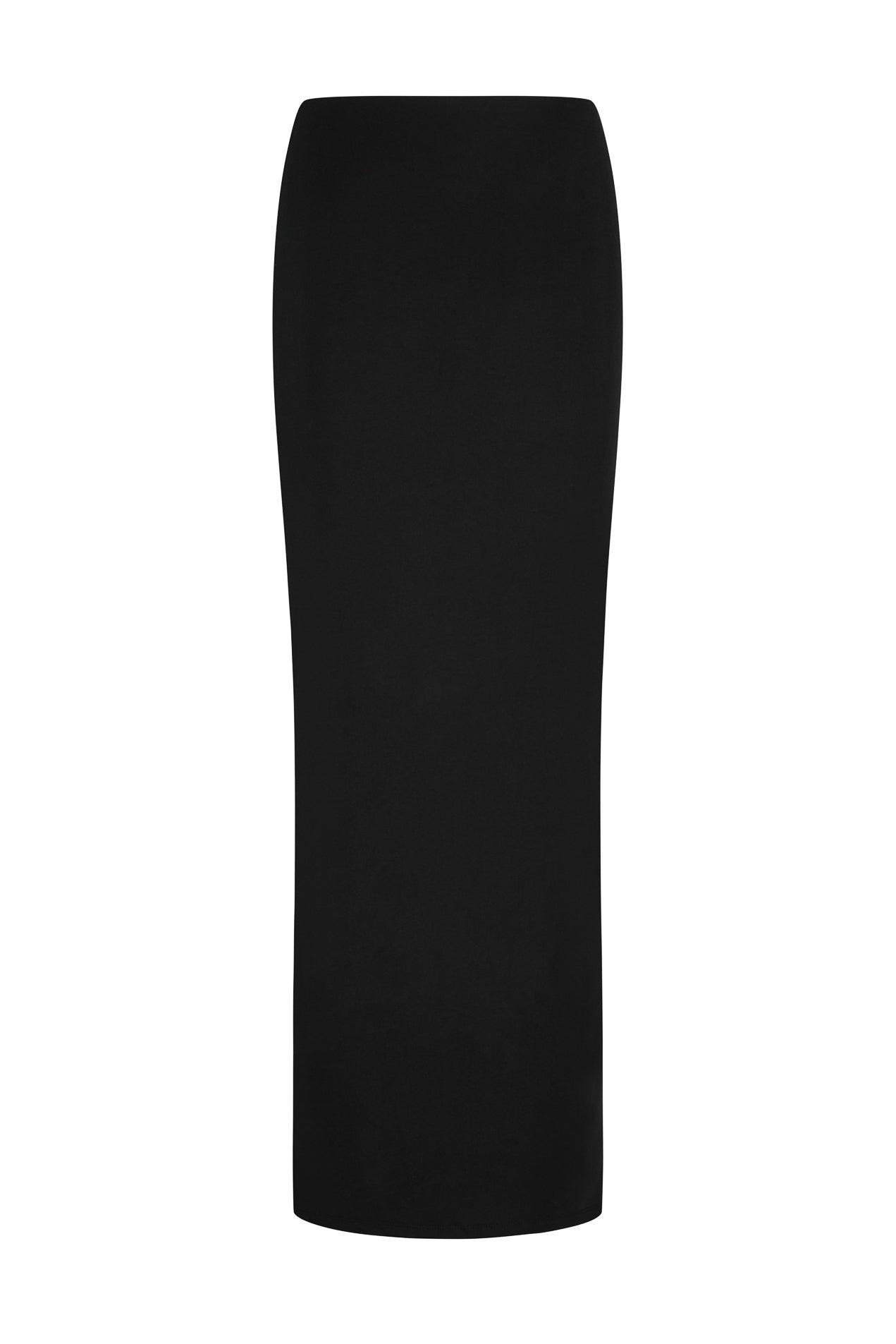 Black Everyday Maxi Jersey Skirt ICYBOO