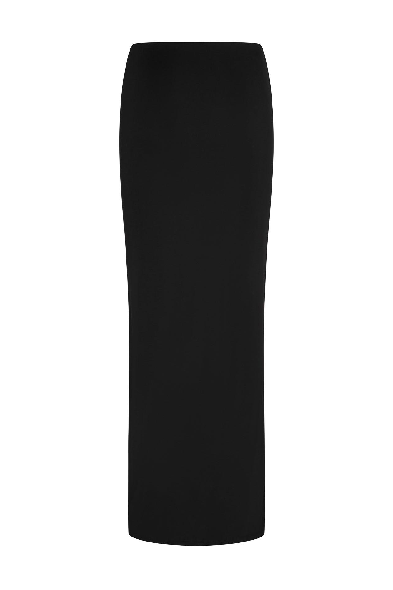 Black Everyday Maxi Jersey Skirt ICYBOO