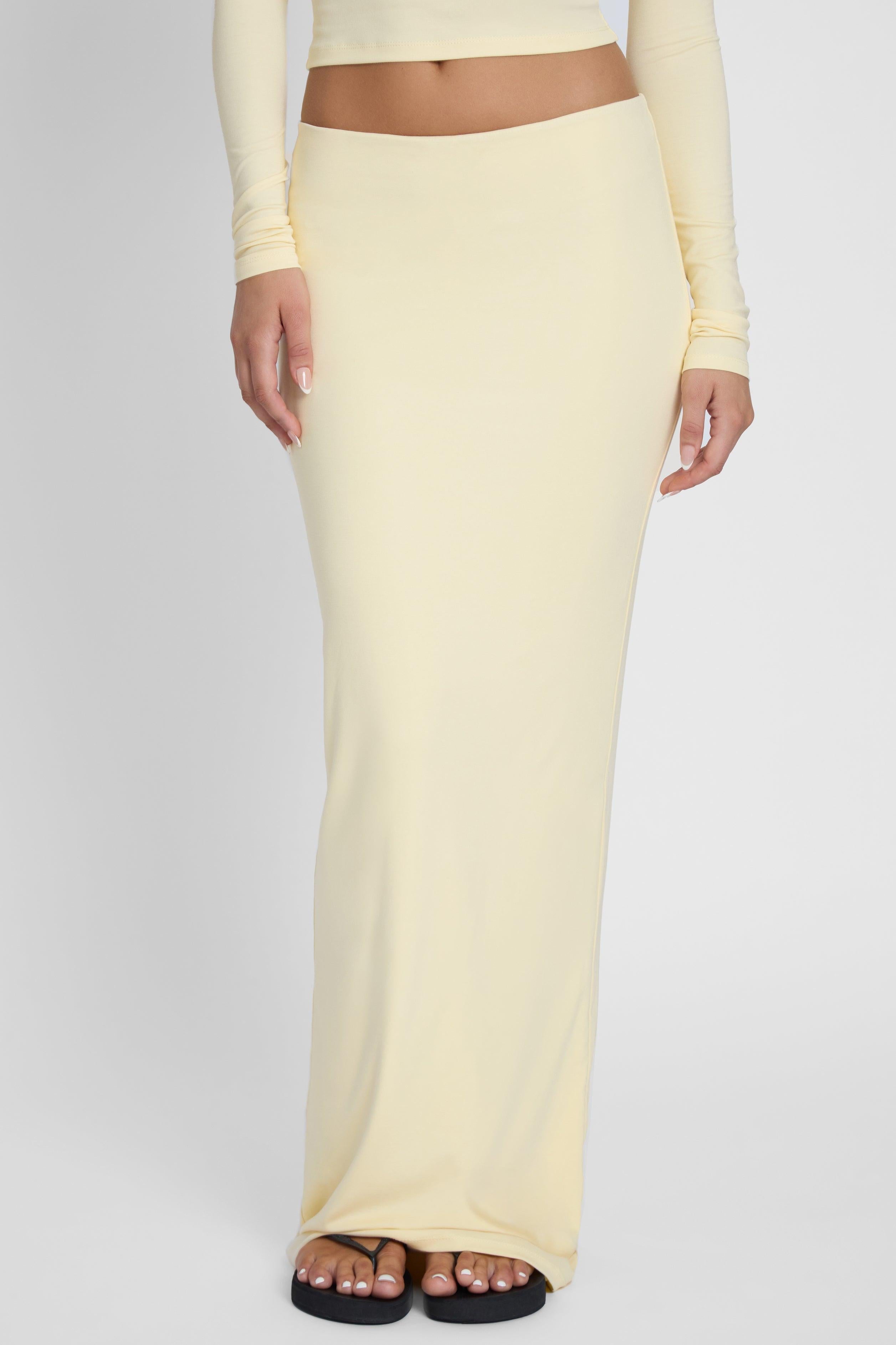 Yellow Everyday Jersey Maxi Skirt ICYBOO
