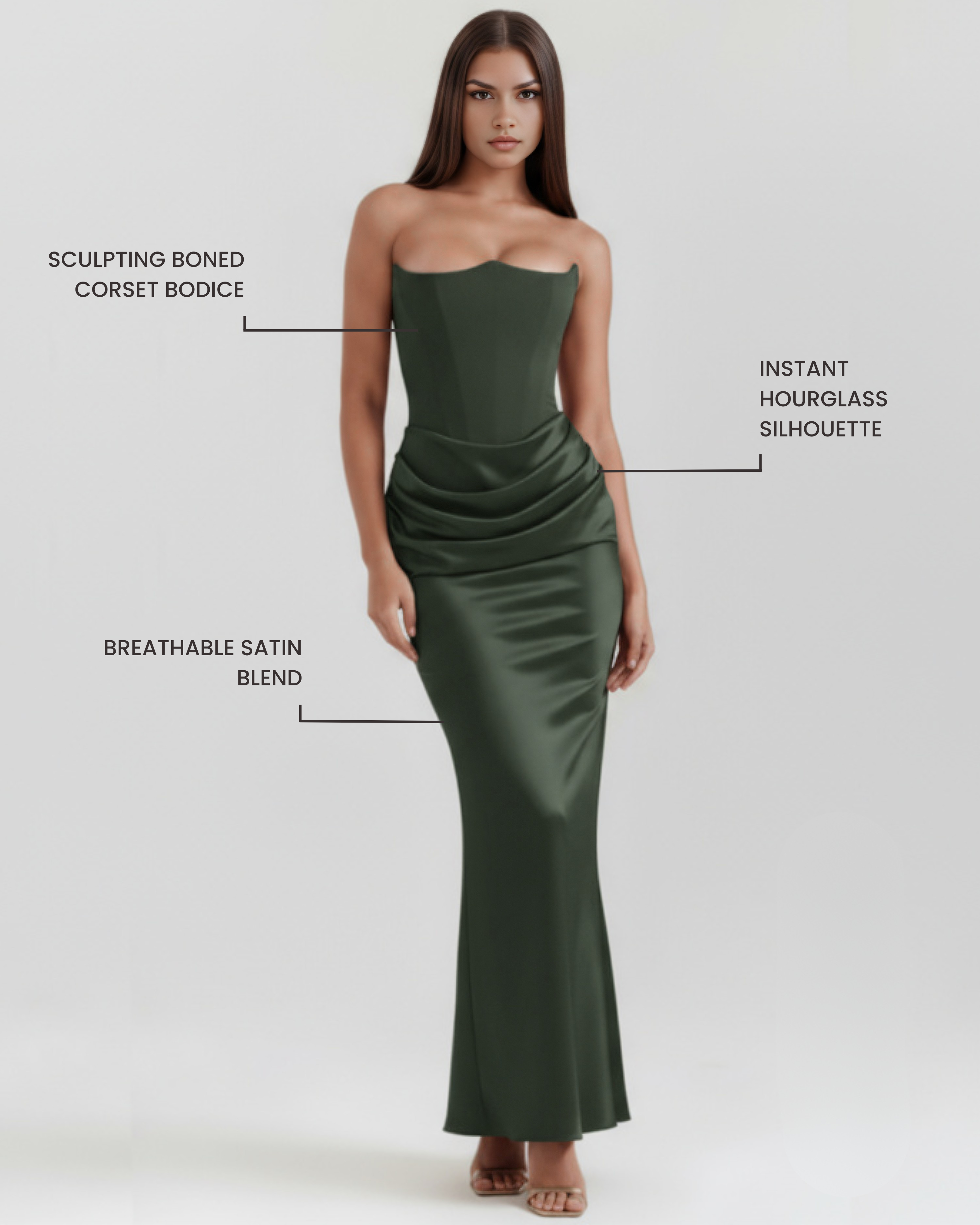 Corset Dress | Almond Muse Style, Boned Bodice, Glamorous Events ICYBOO