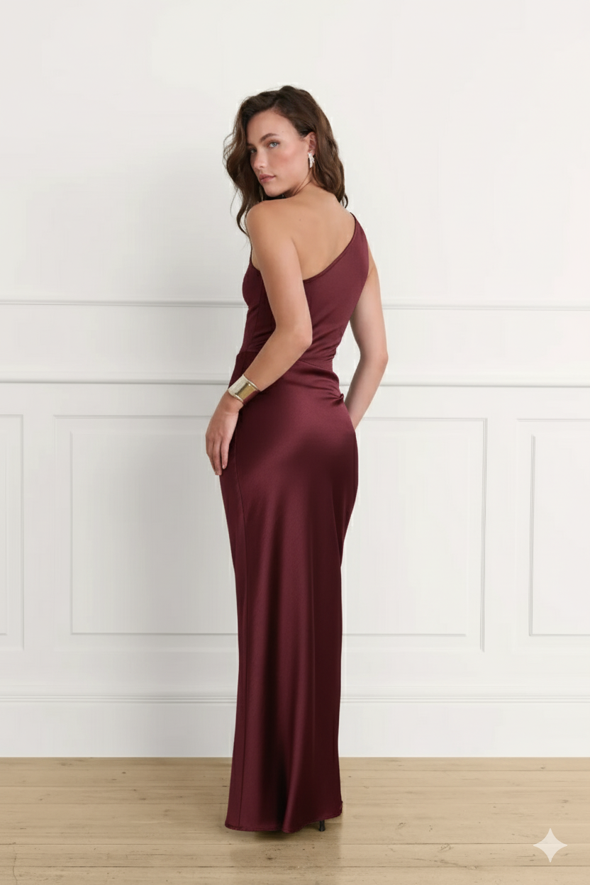 Raya Maxi dress in Maroon ICYBOO
