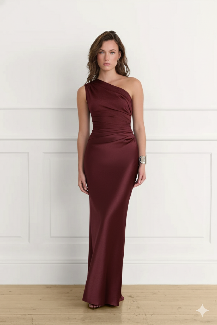 Raya Maxi dress in Maroon ICYBOO