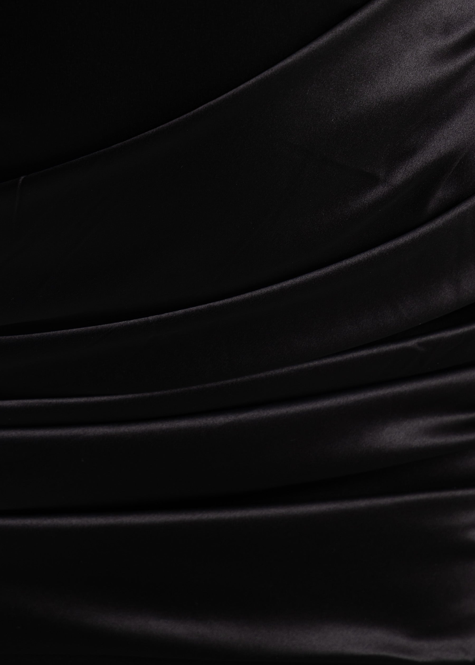 Hold The Moment Cowl Satin Mini Dress - Black ICYBOO