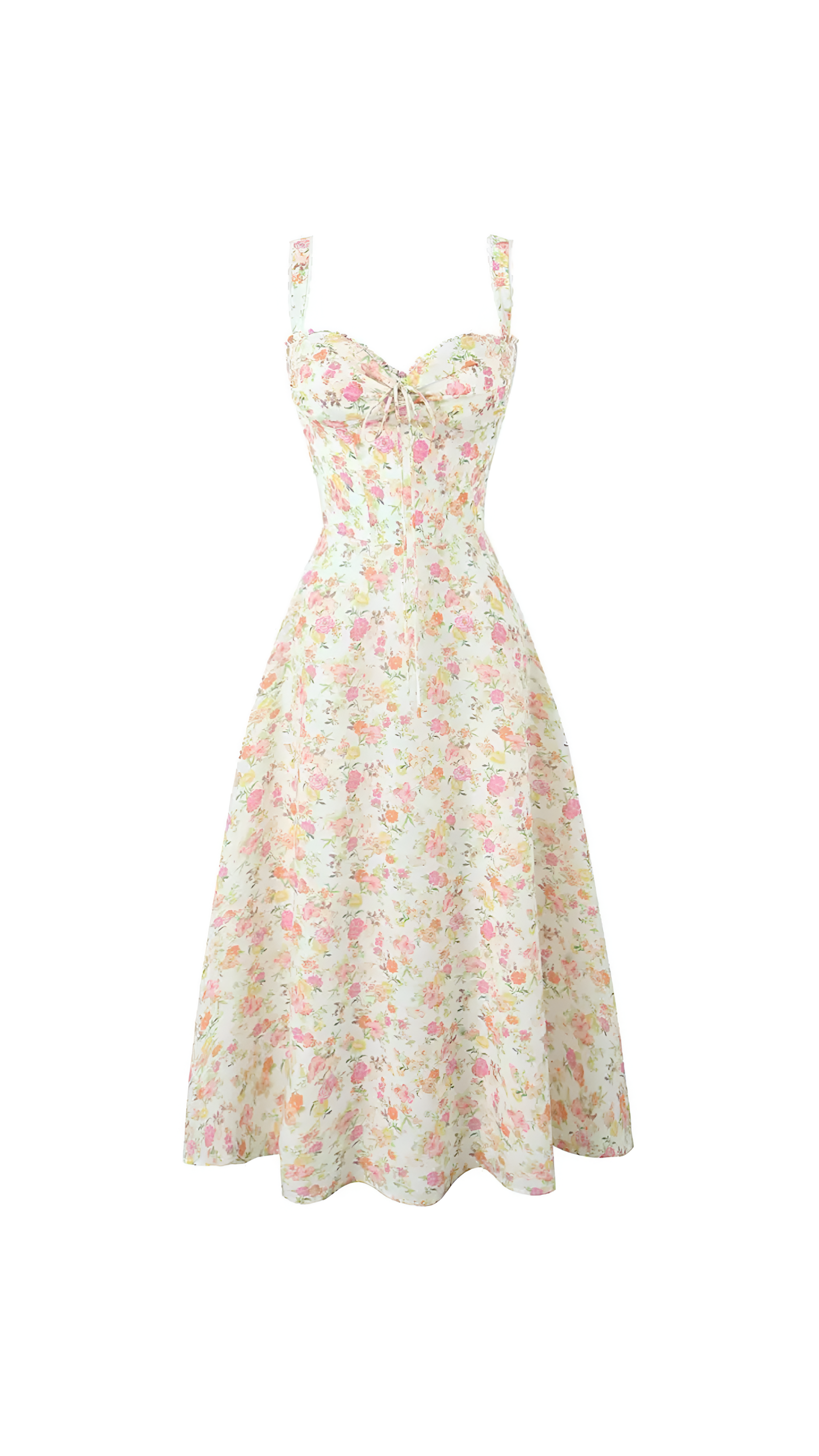 Liana Floral Cream Midi Dress