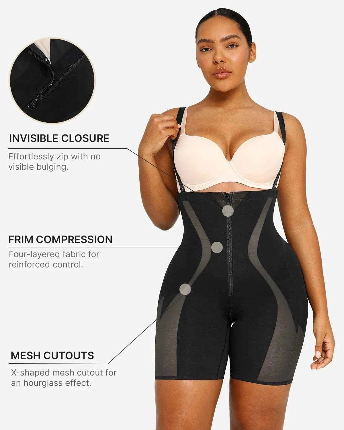 Curve Code™ Mini Sculpting Shorts - Black X-Shaped
