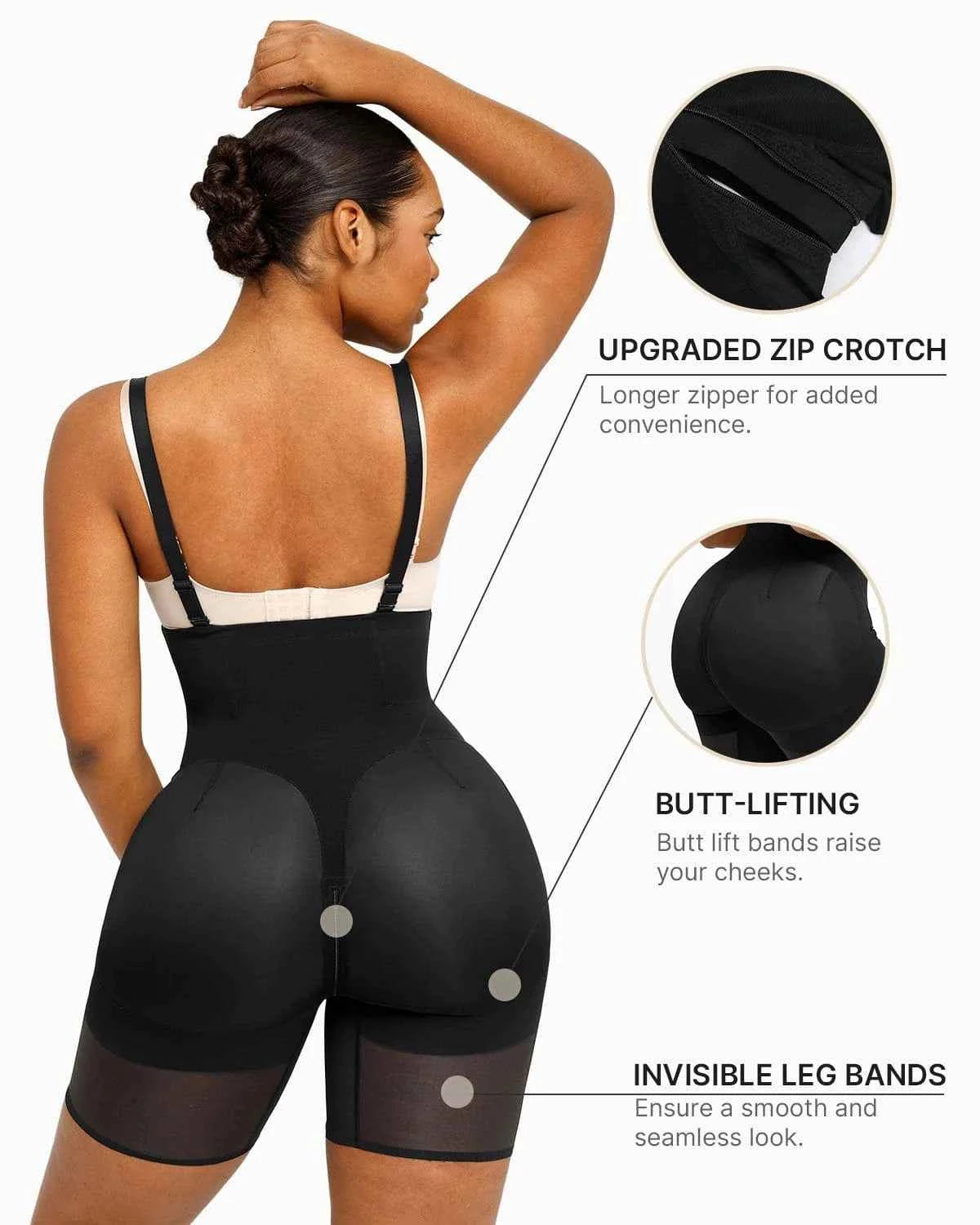 Curve Code™ Mini Sculpting Shorts - Black X-Shaped