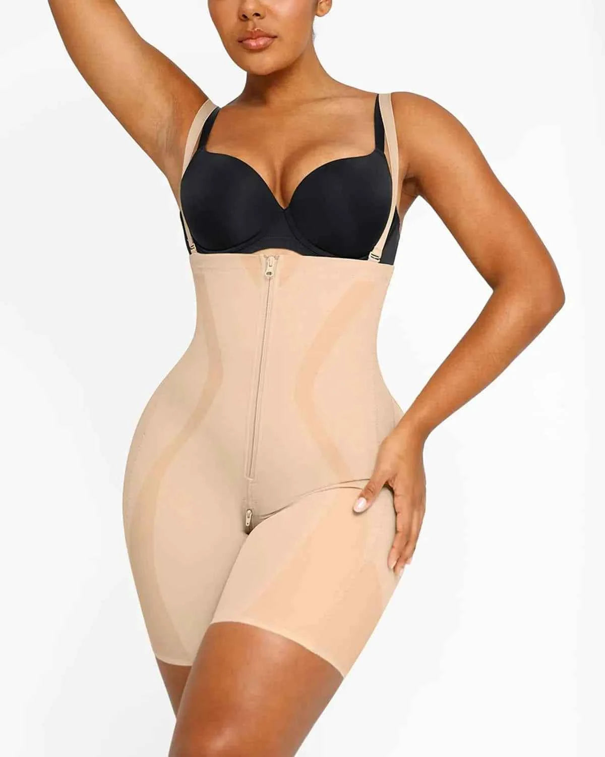 Curve Code™ Mini Sculpting Shorts - Black X-Shaped