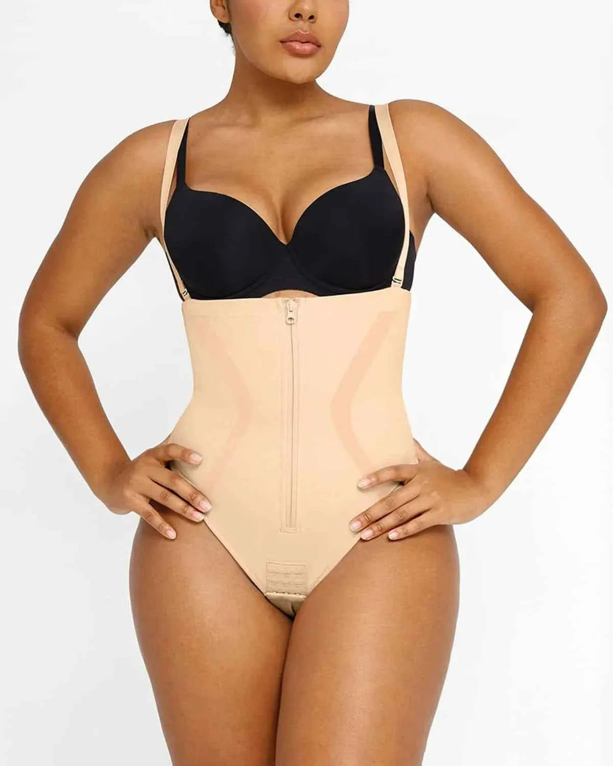 Curve Code™ Sculpting Thong - Black X-Shape Design