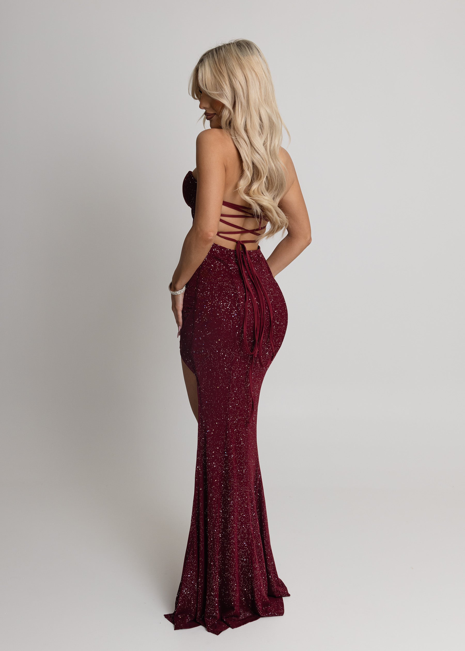 In The Spotlight Maxi Dress - Burgundy ICYBOO
