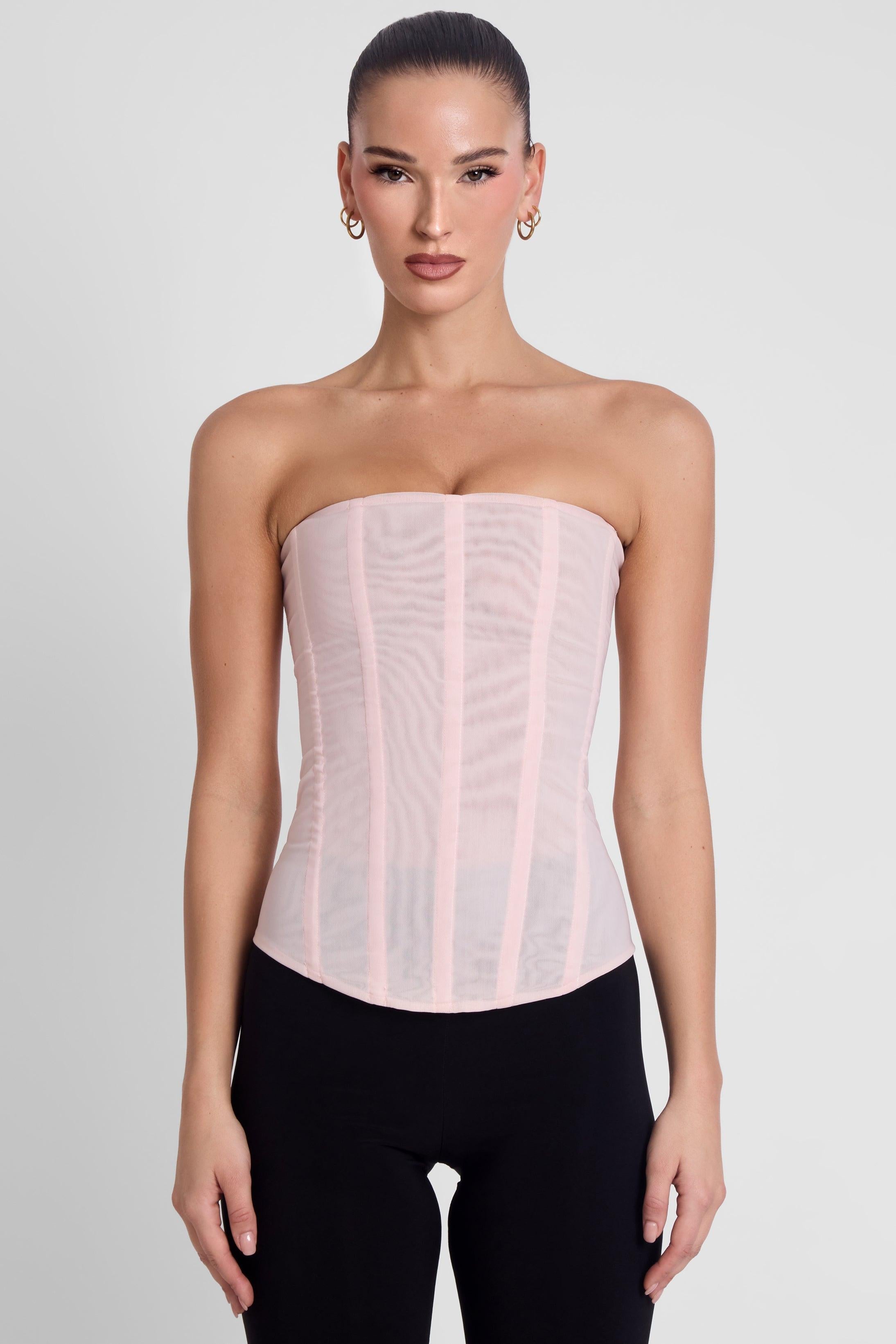 Pink Muse Mesh Corset Top ICYBOO