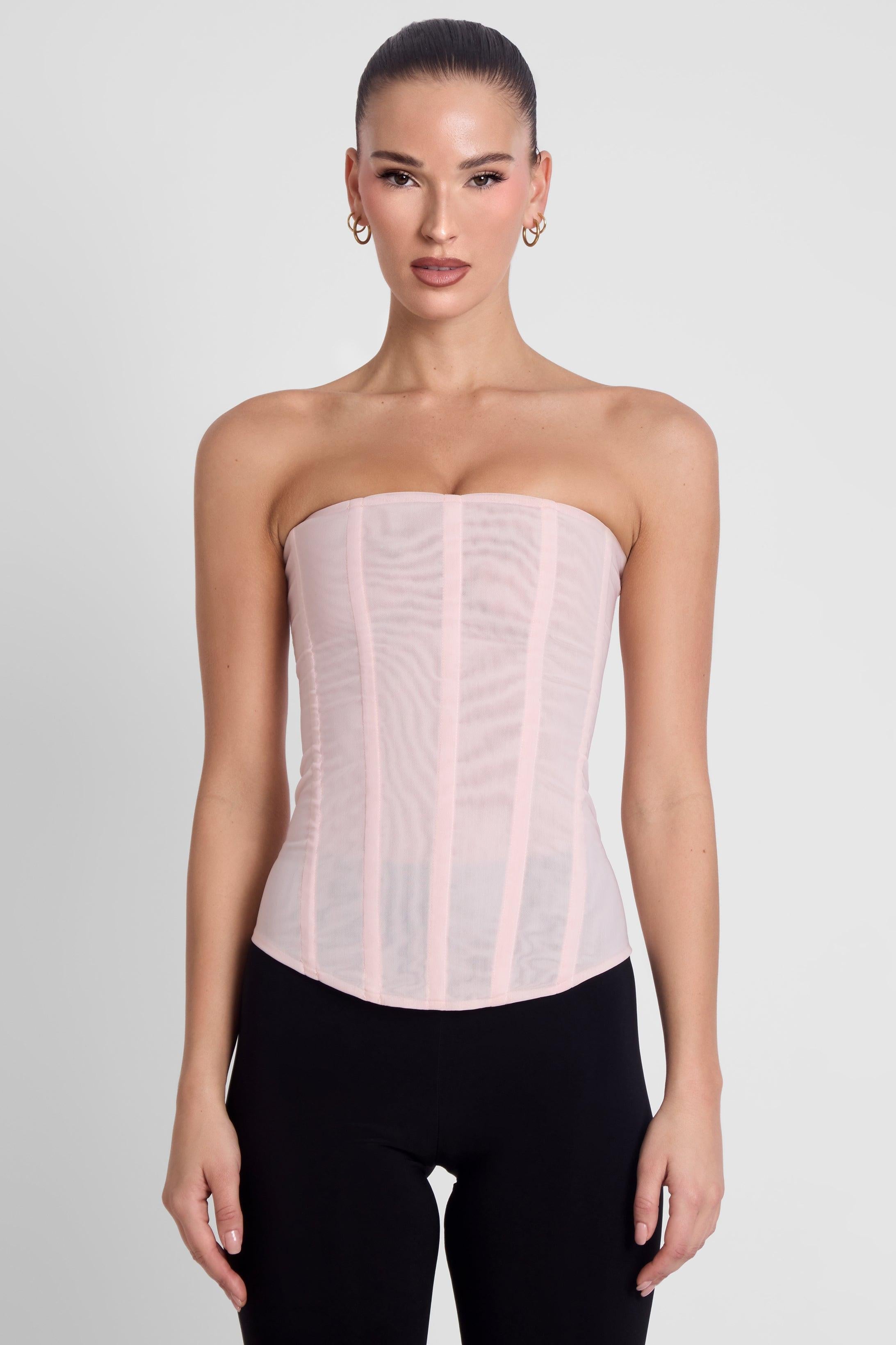 Pink Muse Mesh Corset Top ICYBOO