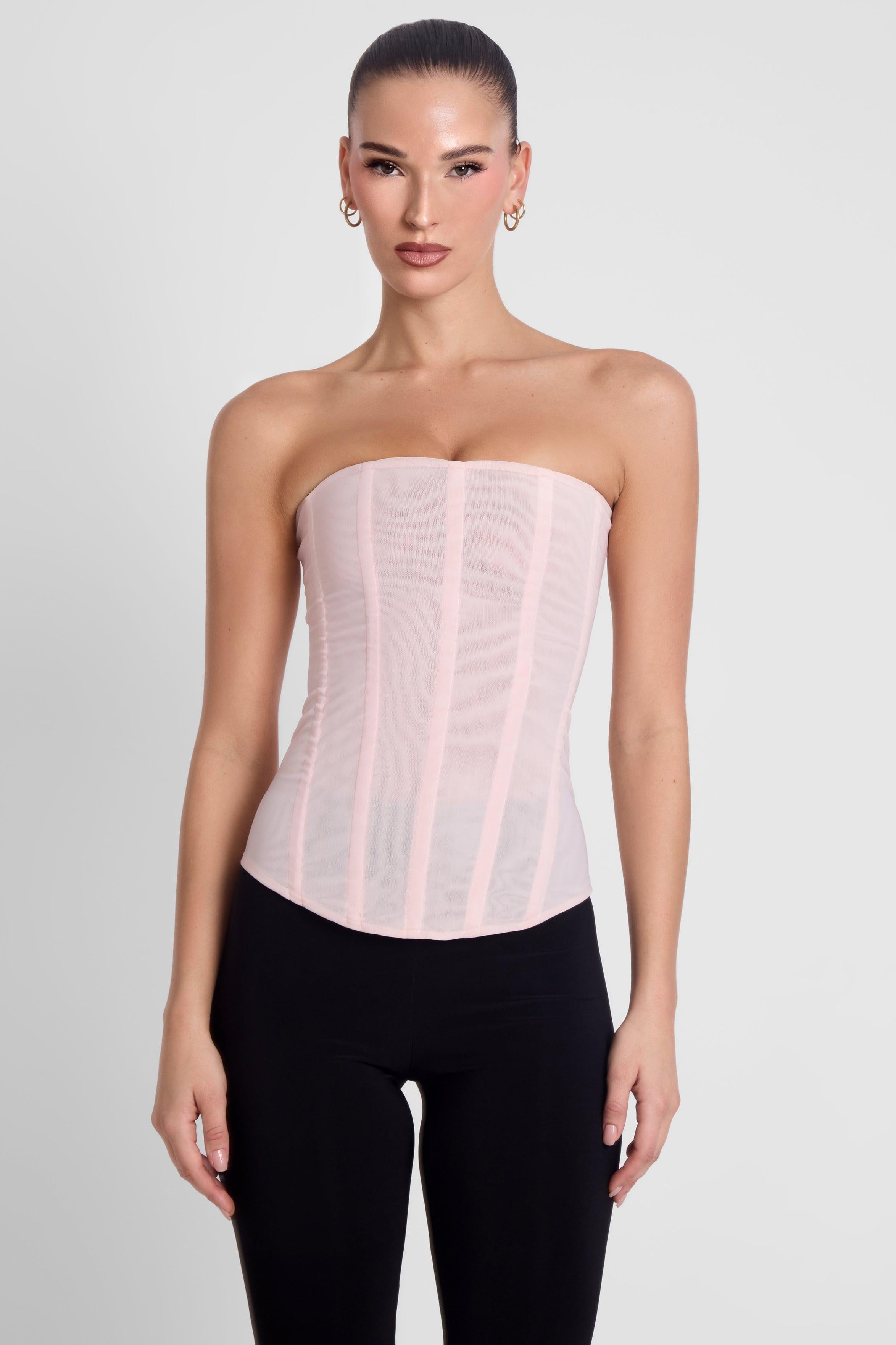 Pink Muse Mesh Corset Top ICYBOO