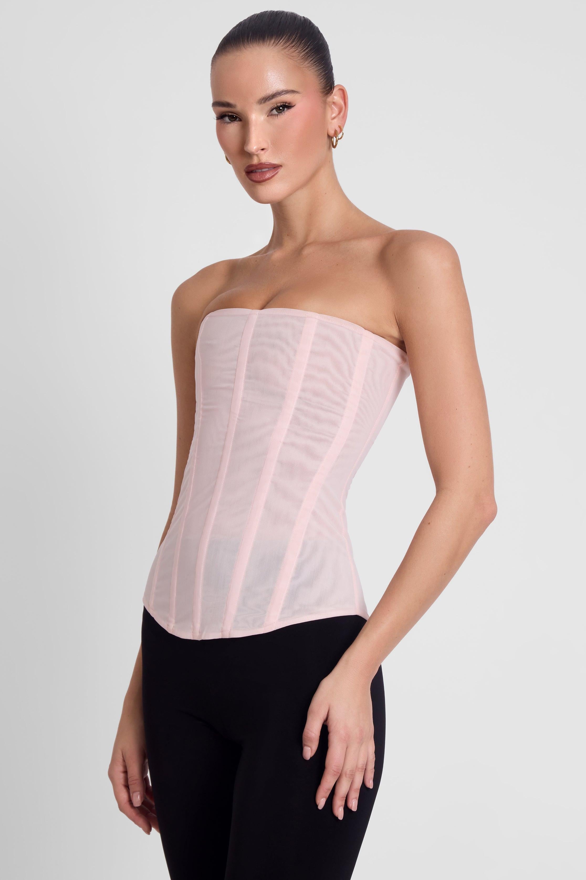 Pink Muse Mesh Corset Top ICYBOO