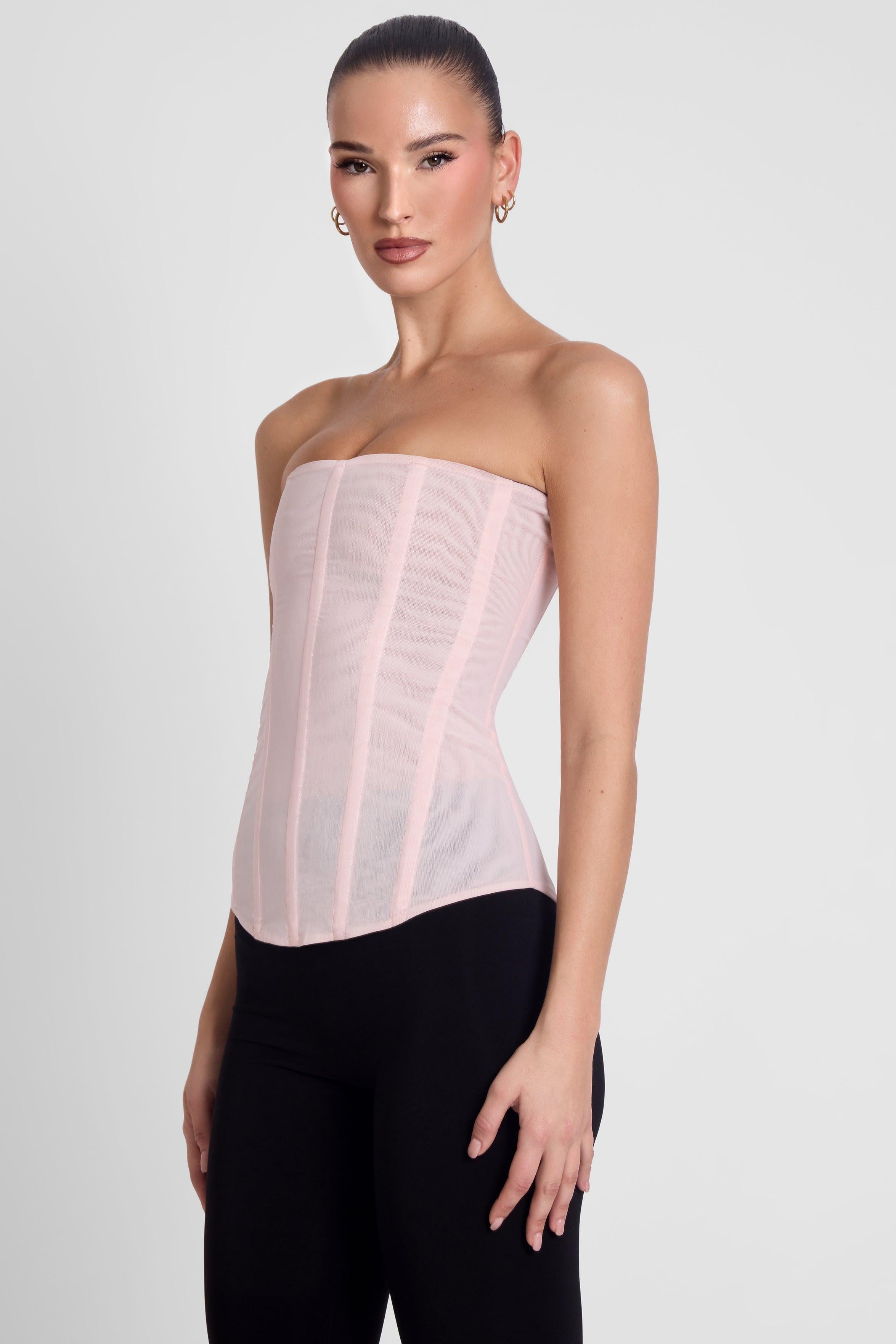 Pink Muse Mesh Corset Top ICYBOO