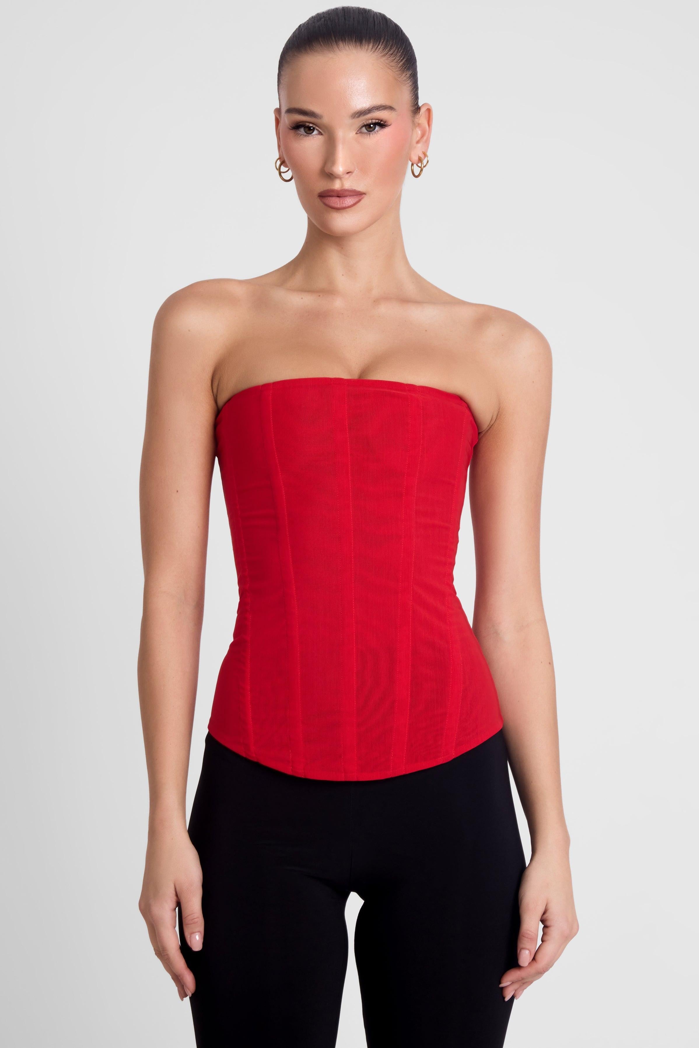 Red Muse Mesh Corset Top ICYBOO