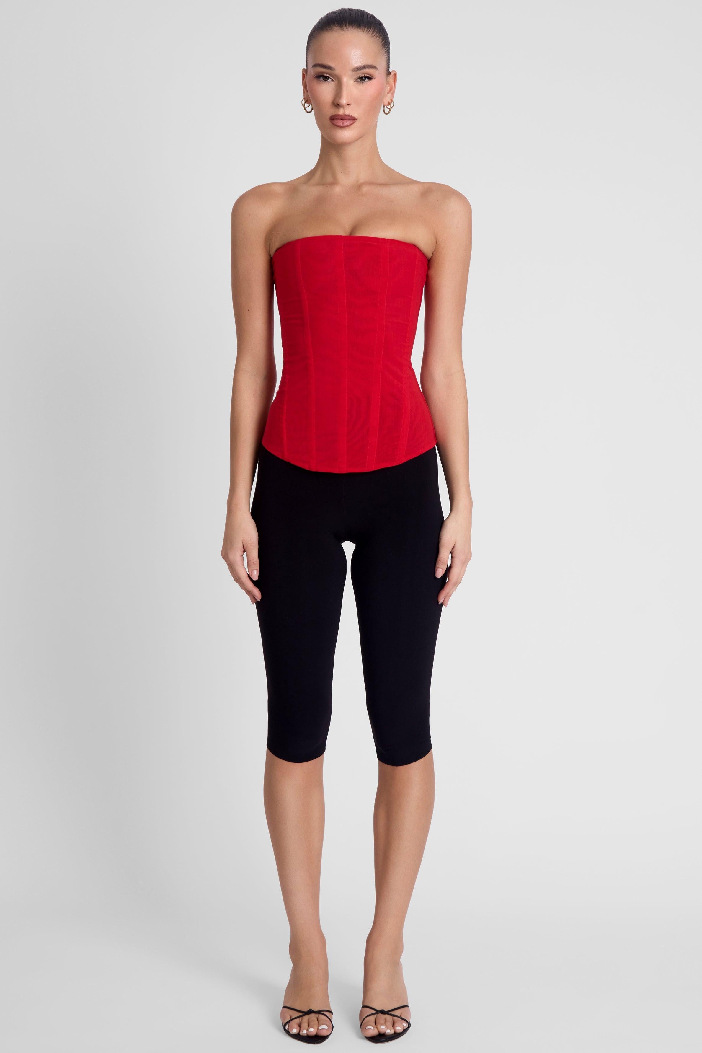 Red Muse Mesh Corset Top ICYBOO