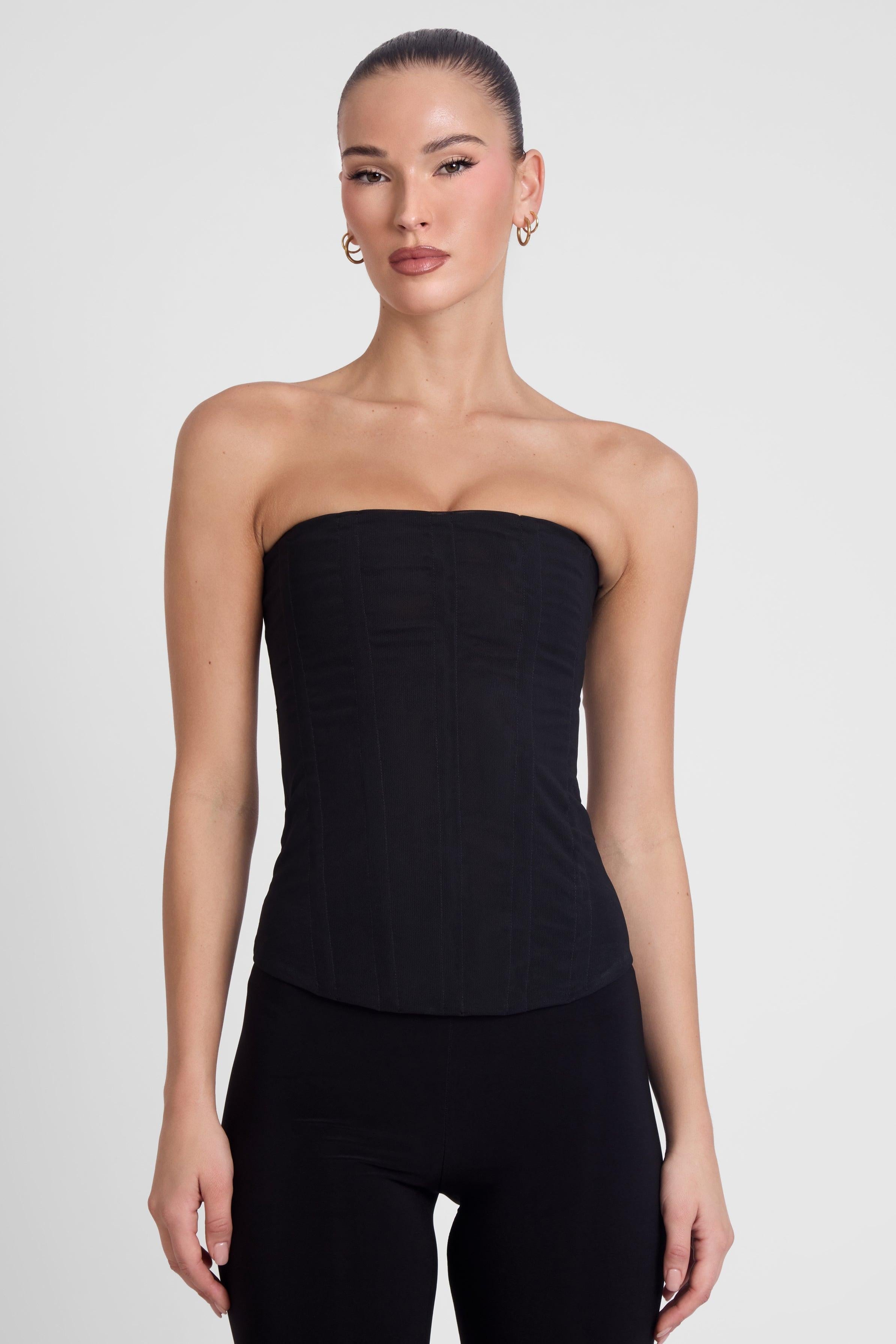 Black Muse Mesh Corset Top ICYBOO