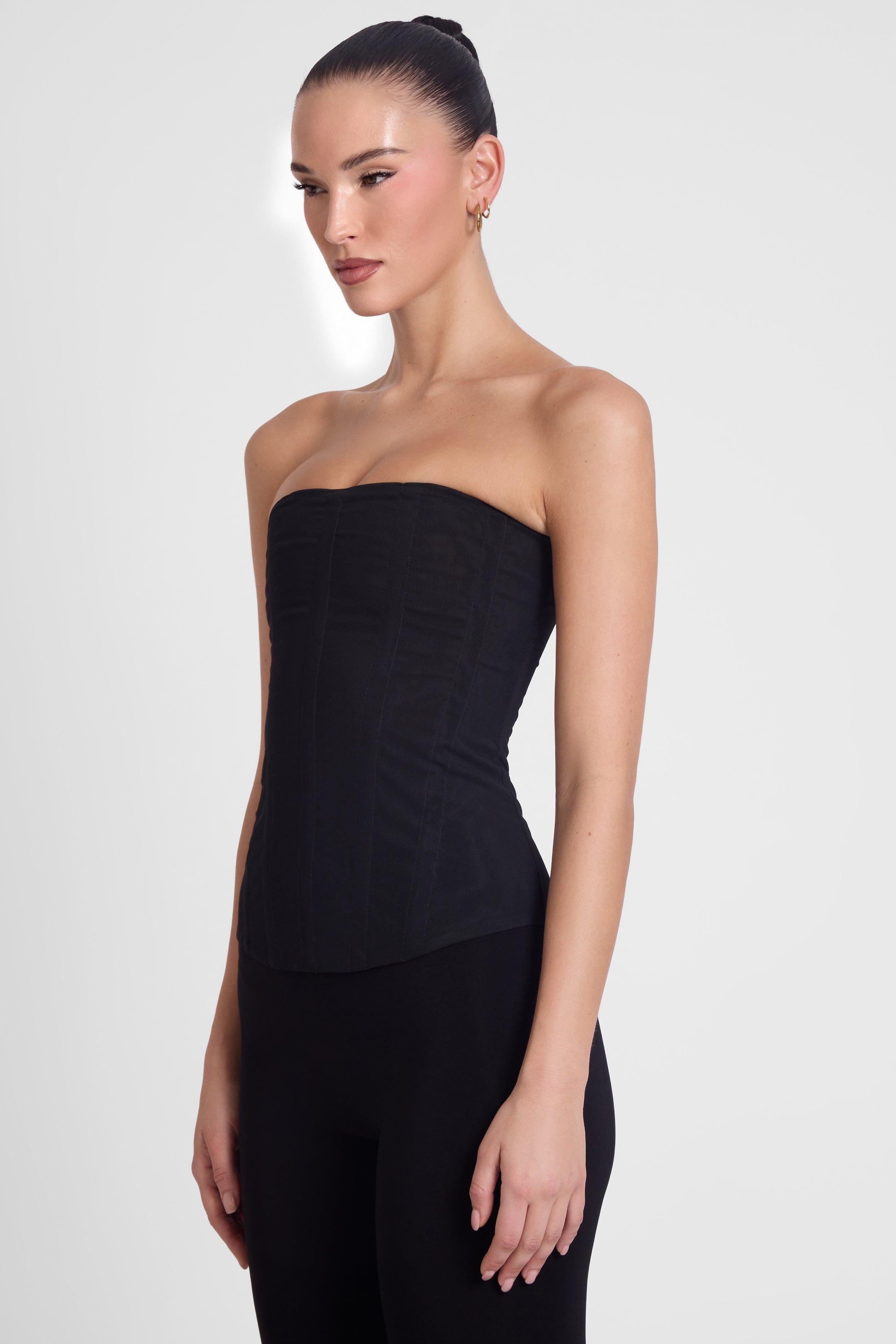 Black Muse Mesh Corset Top ICYBOO