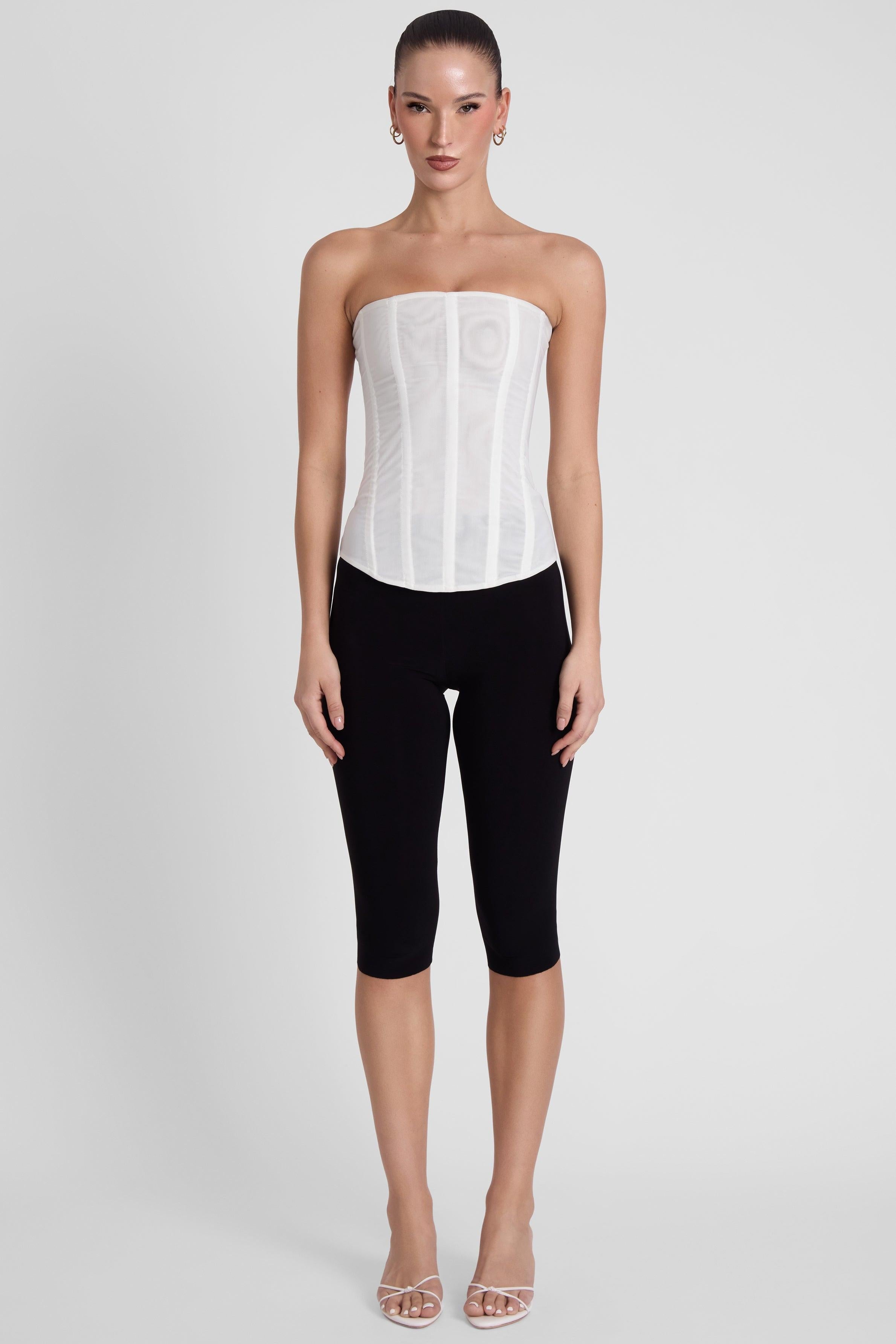 White Muse Mesh Corset Top ICYBOO