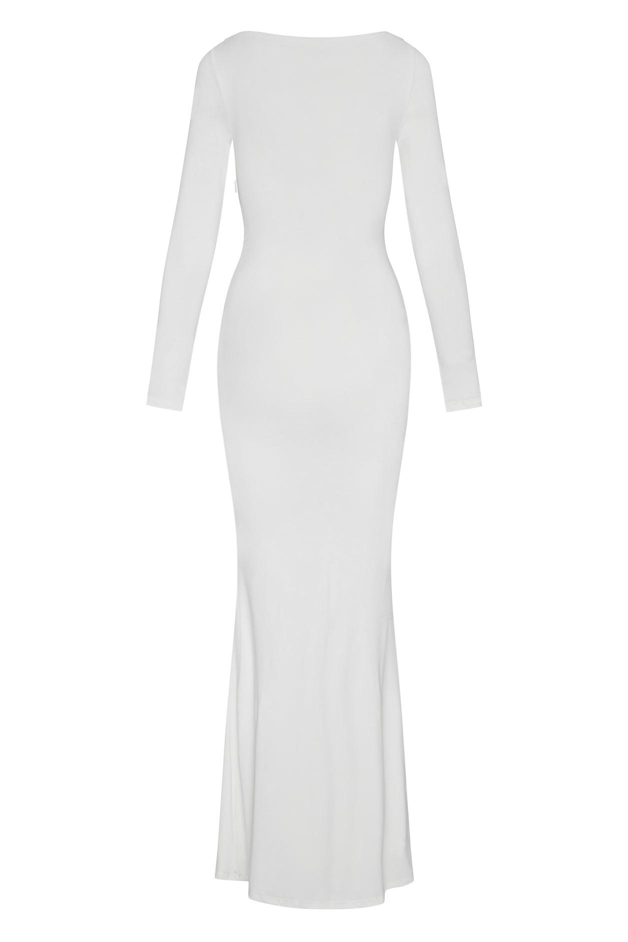 White Oasis Knot Maxi Dress ICYBOO