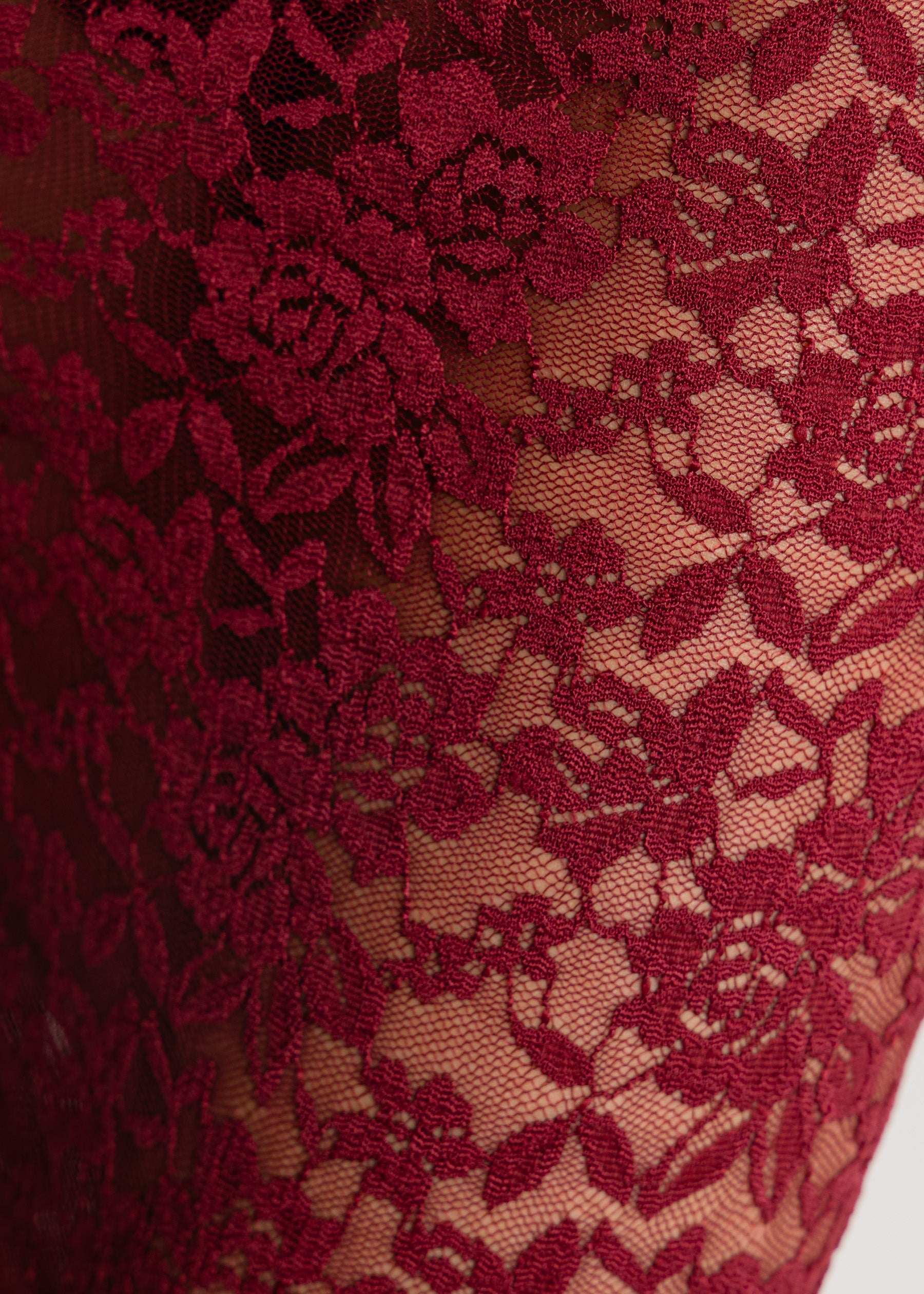 Opulent Dreams Lace Two Piece - Burgundy ICYBOO