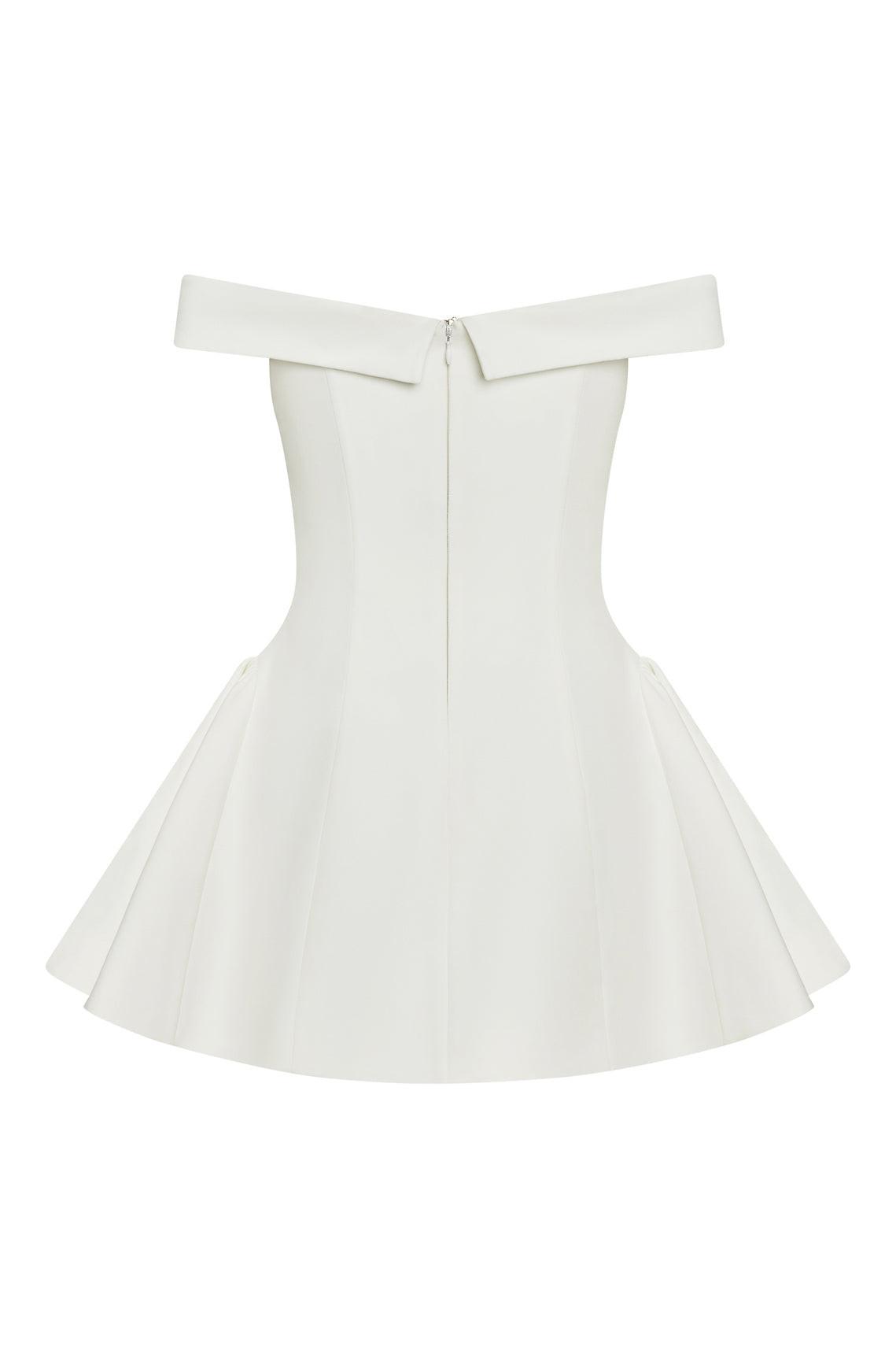 Raquel White Corset Babydoll Mini Dress ICYBOO