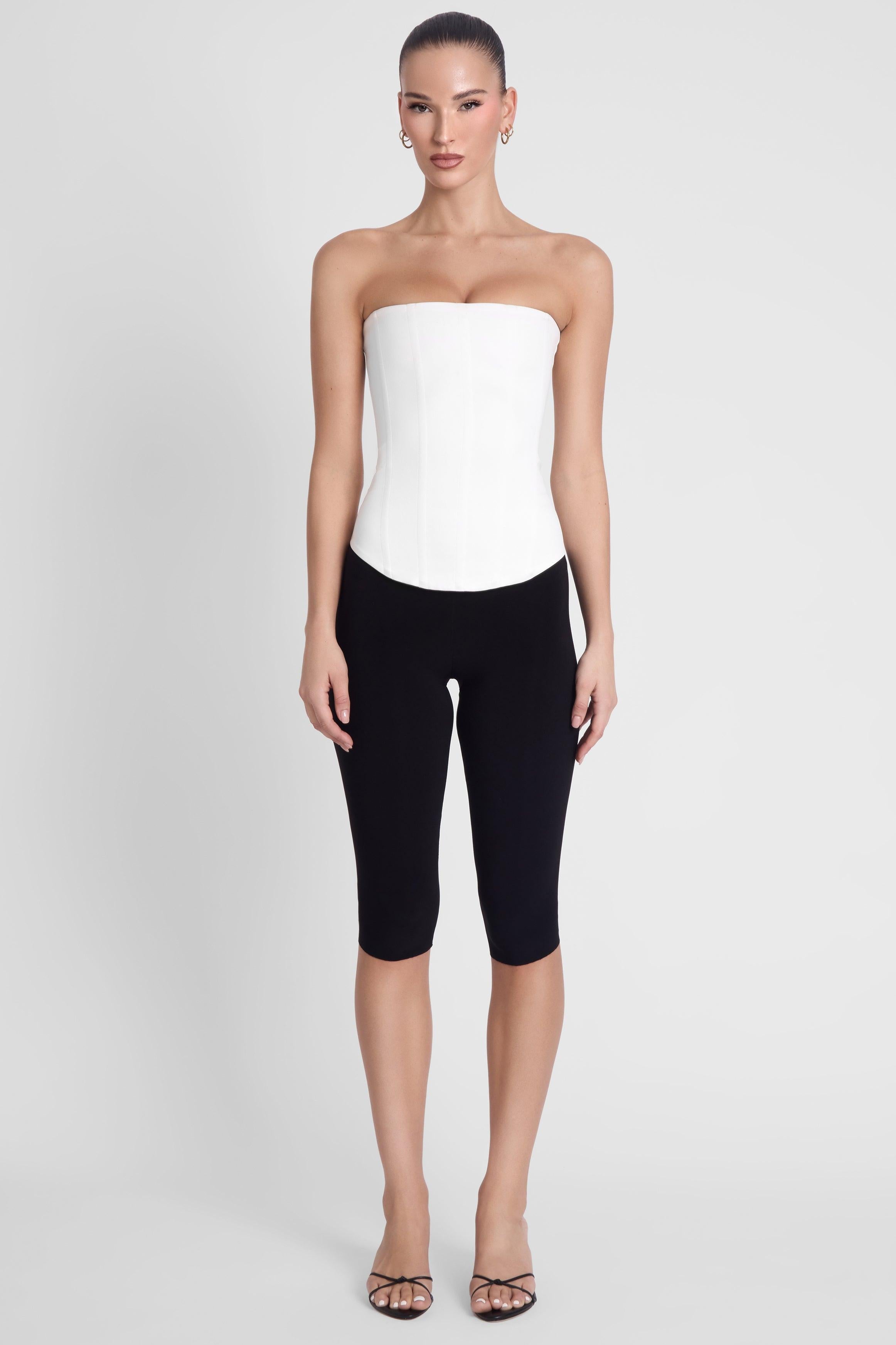 White Satin Corset Top - Sphynx Collection ICYBOO