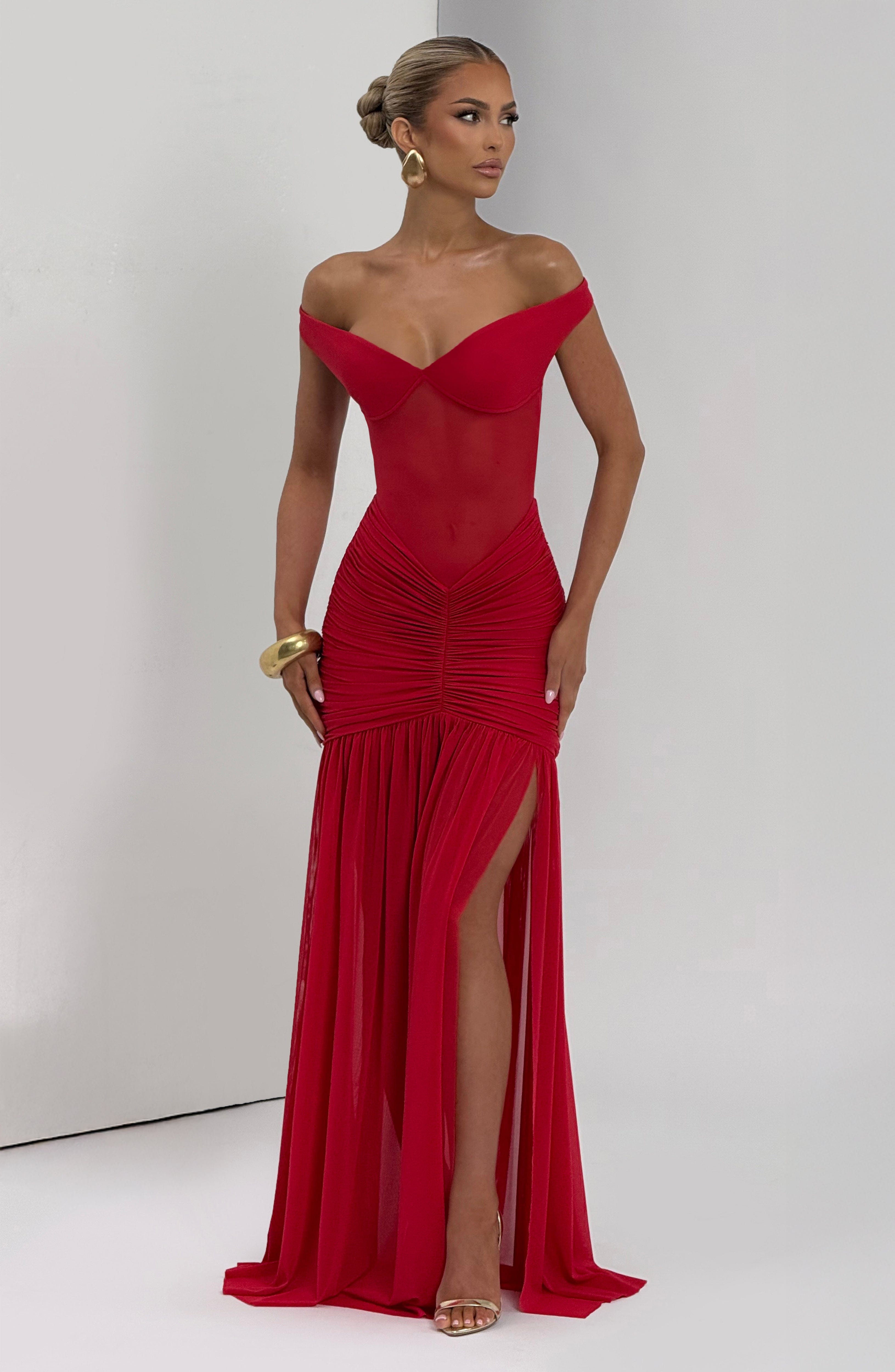 Alaia Red Maxi Dress