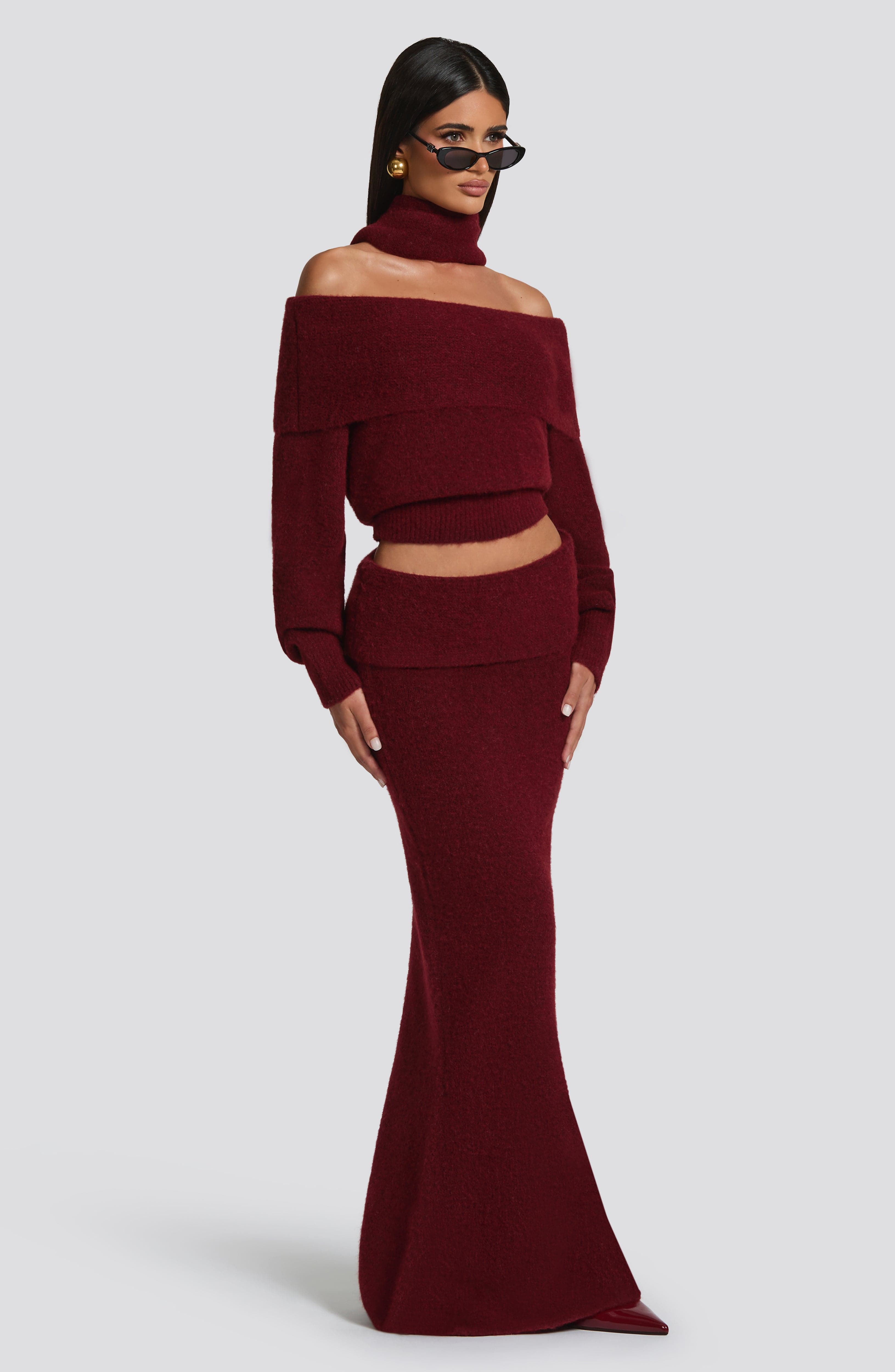 Burgundy Andie Maxi Skirt