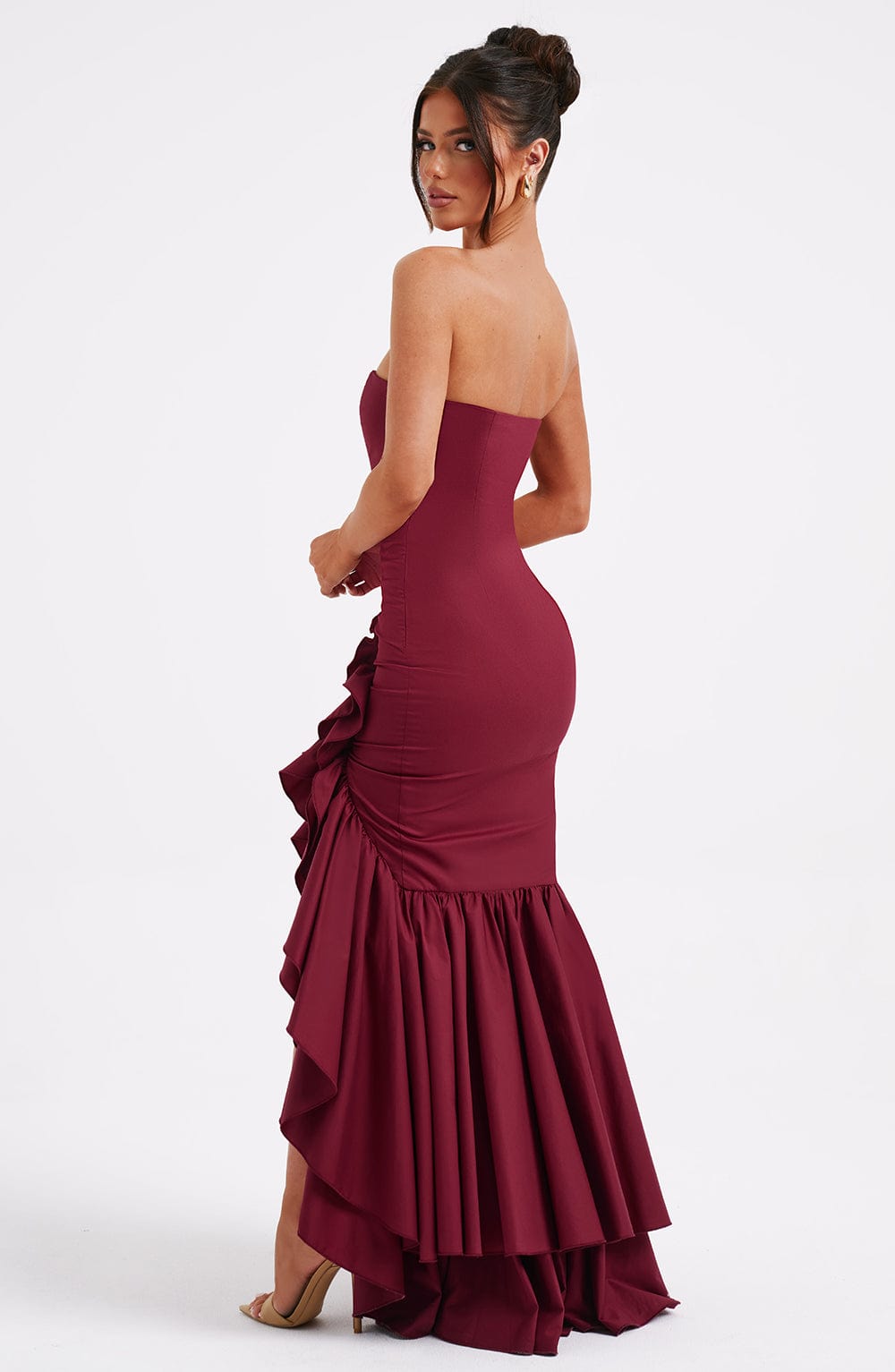 Burgundy Angelina Maxi Dress