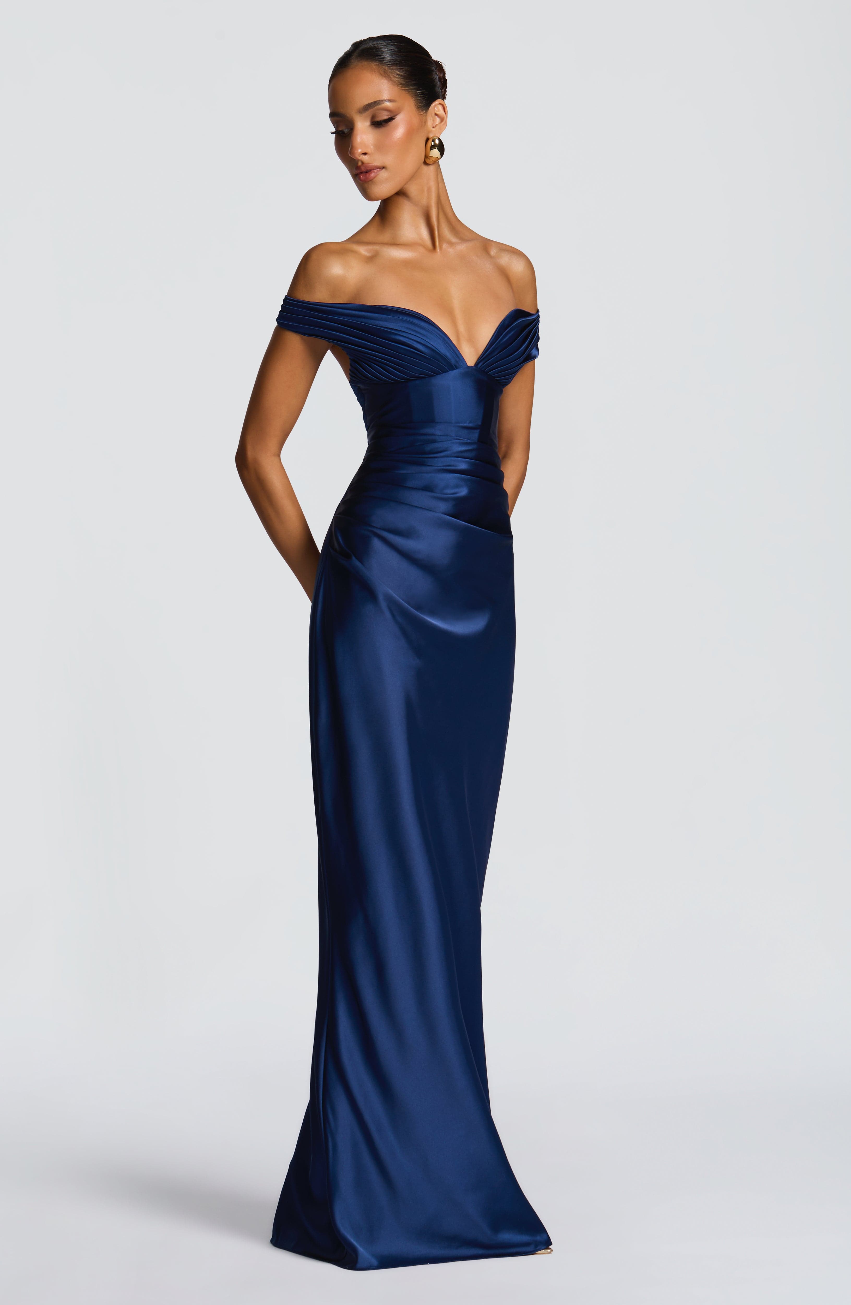 Aurelia Navy Maxi Dress
