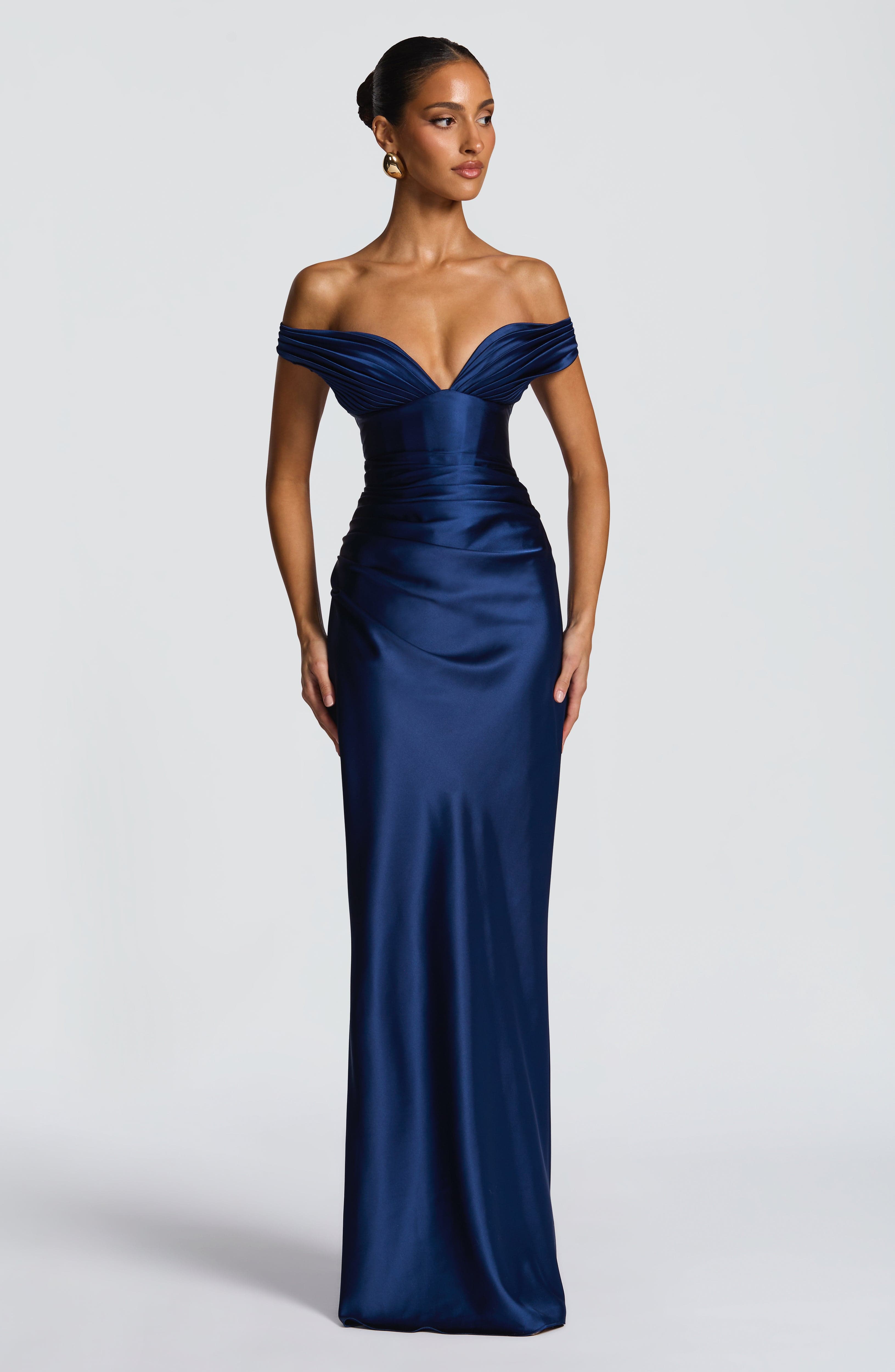 Aurelia Navy Maxi Dress