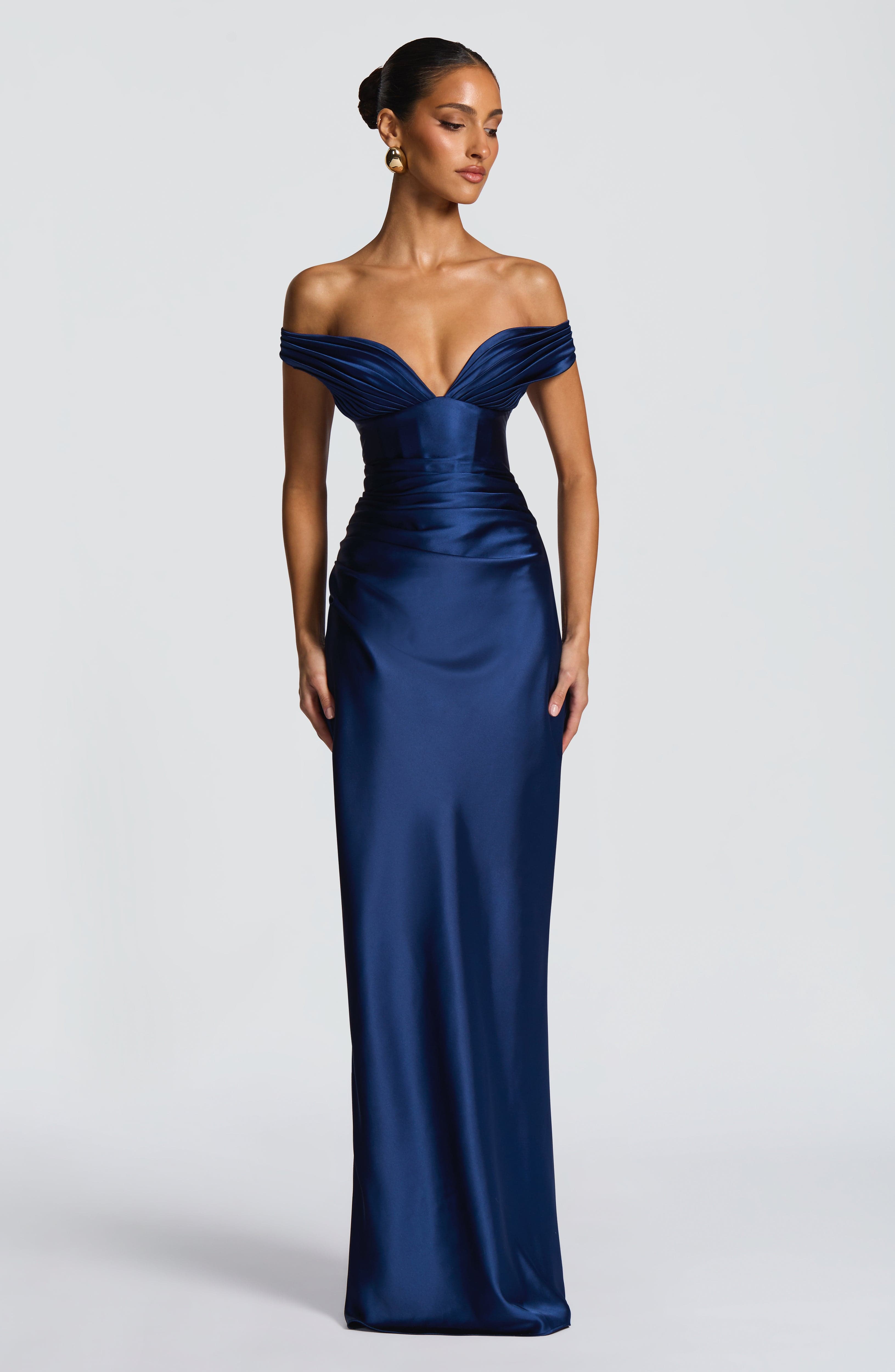 Aurelia Navy Maxi Dress