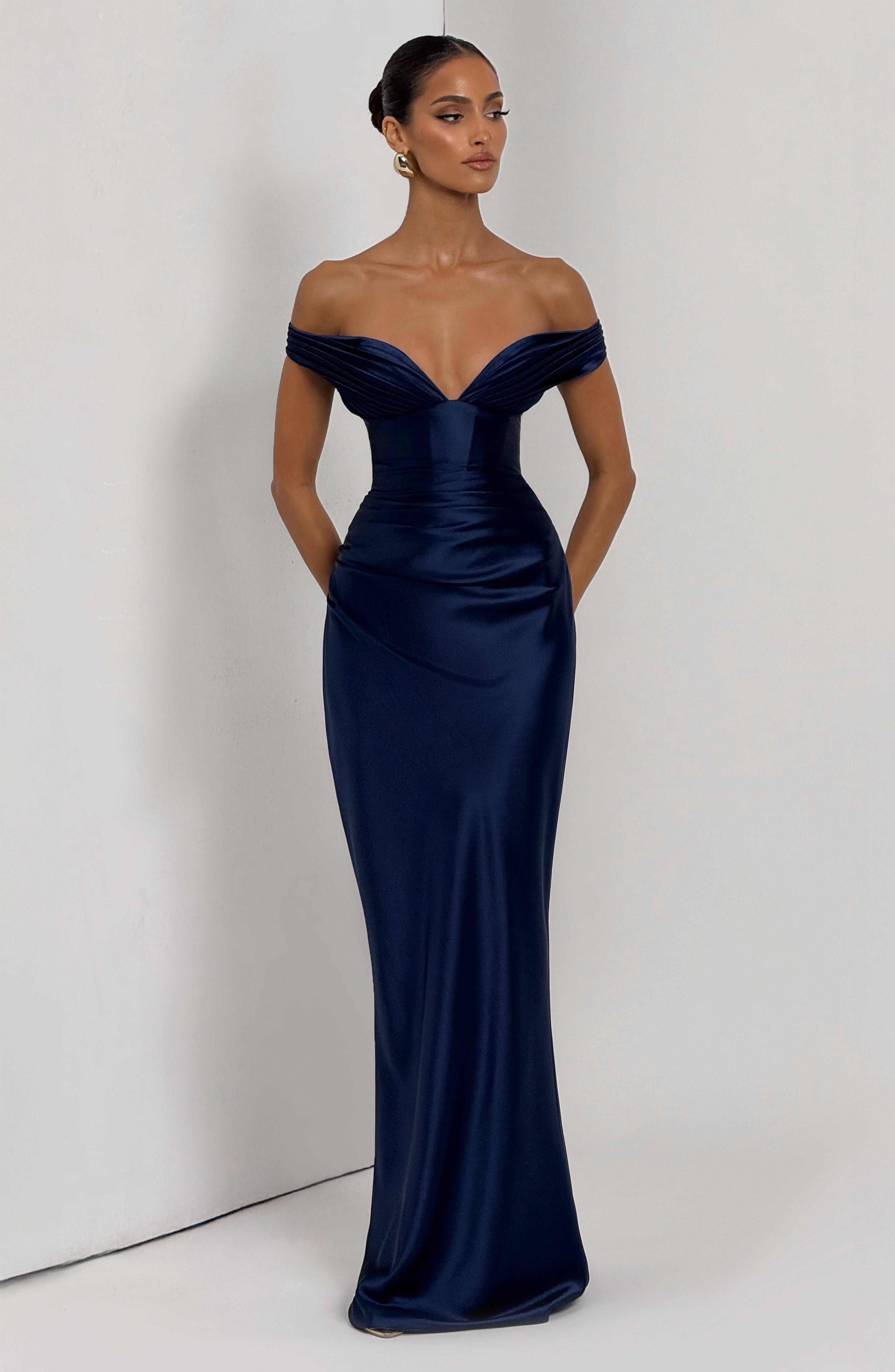 Aurelia Navy Maxi Dress