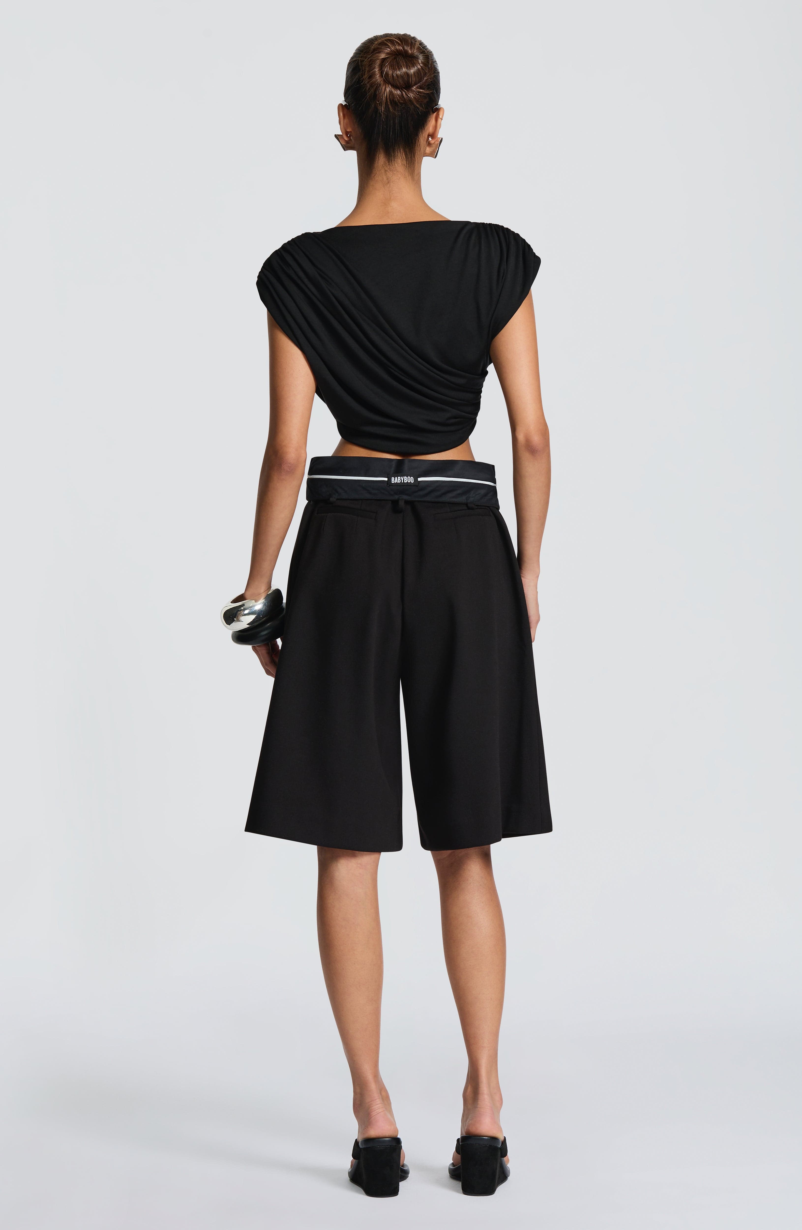Ausra Black Bermuda Shorts