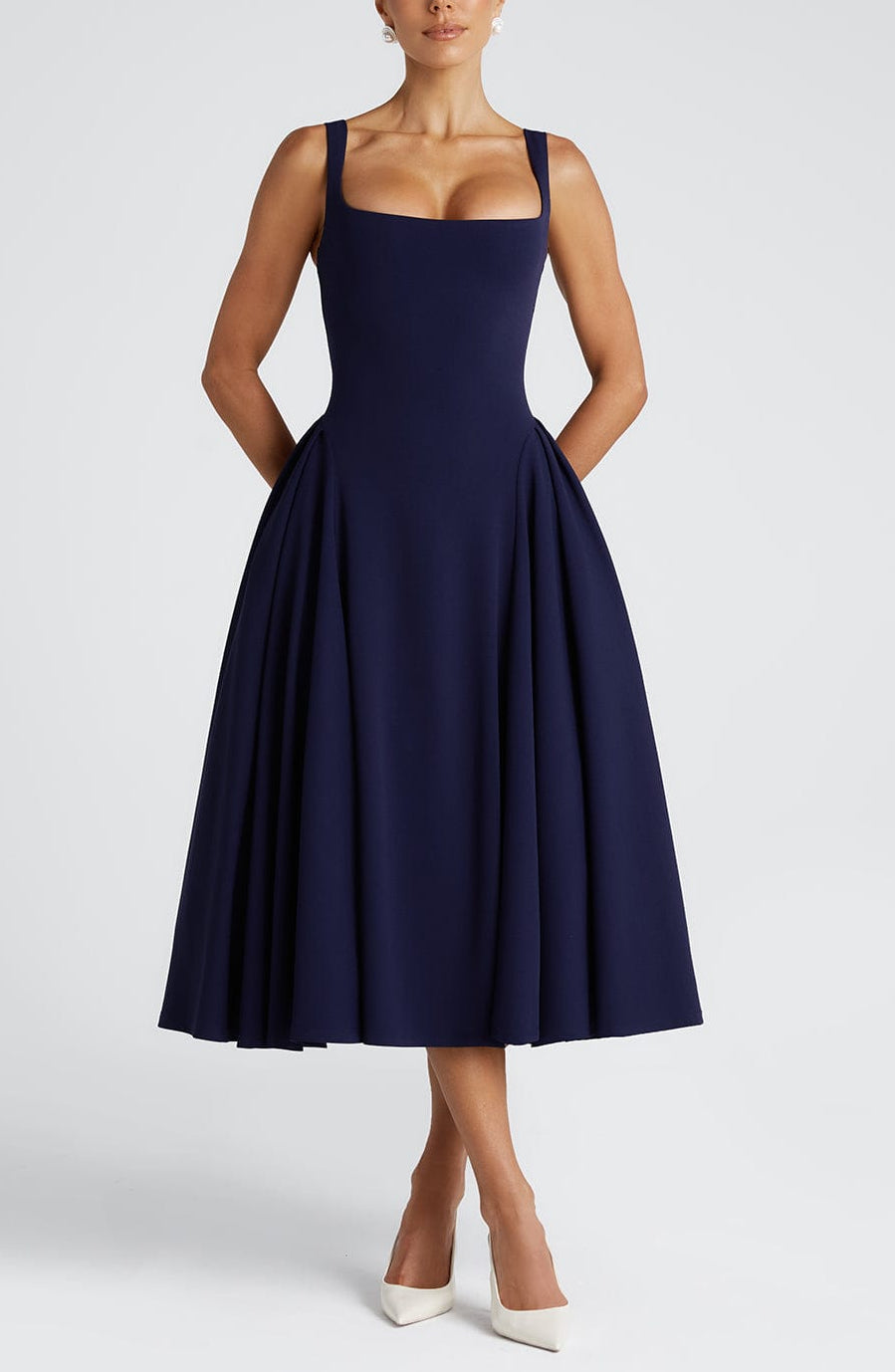 Pavlina Midi Dress in Wine ICYBOO