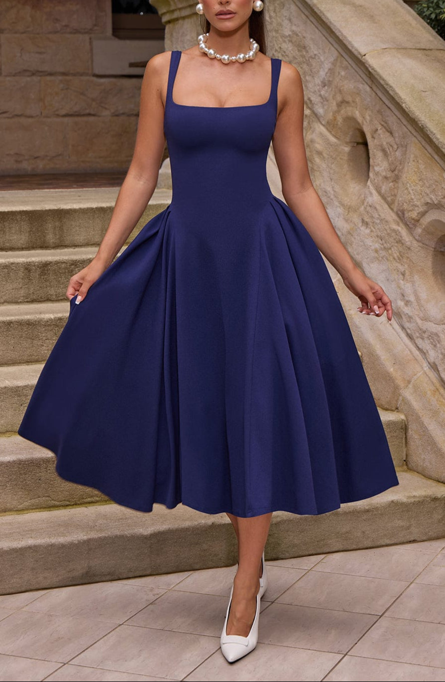 Pavlina Midi Dress in Wine ICYBOO