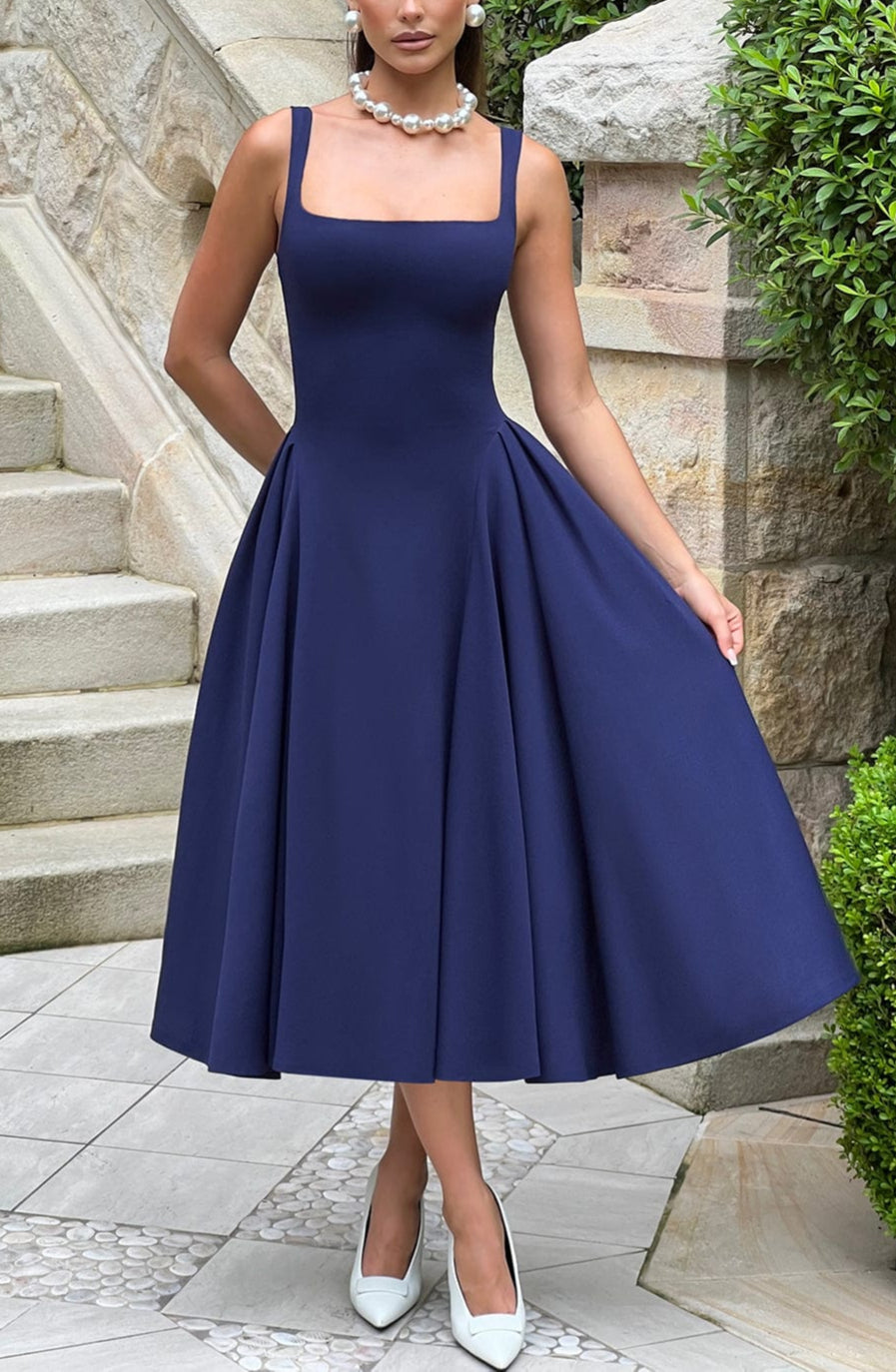 Pavlina Midi Dress in Wine ICYBOO