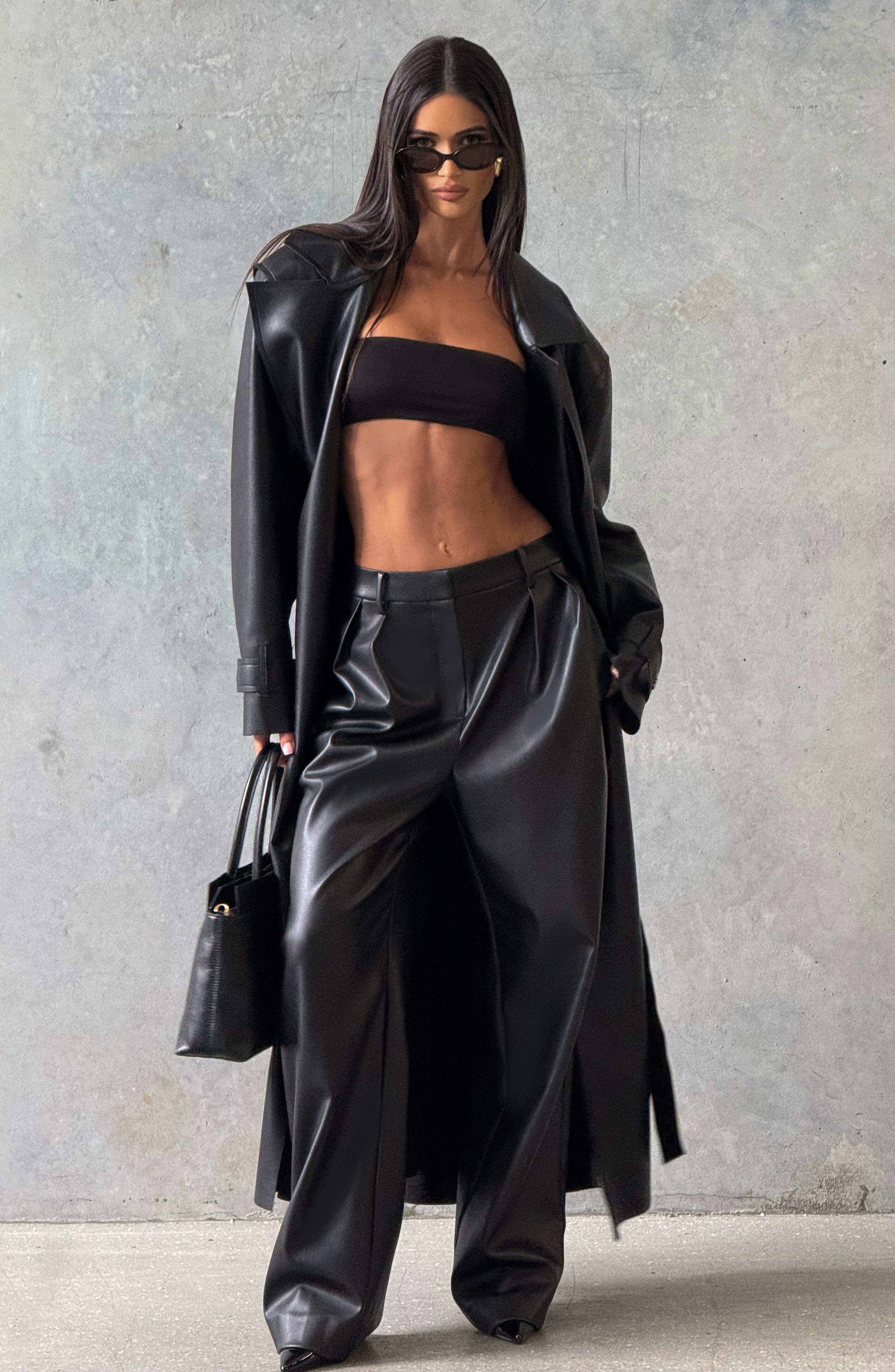 Bridget Black Trench Coat