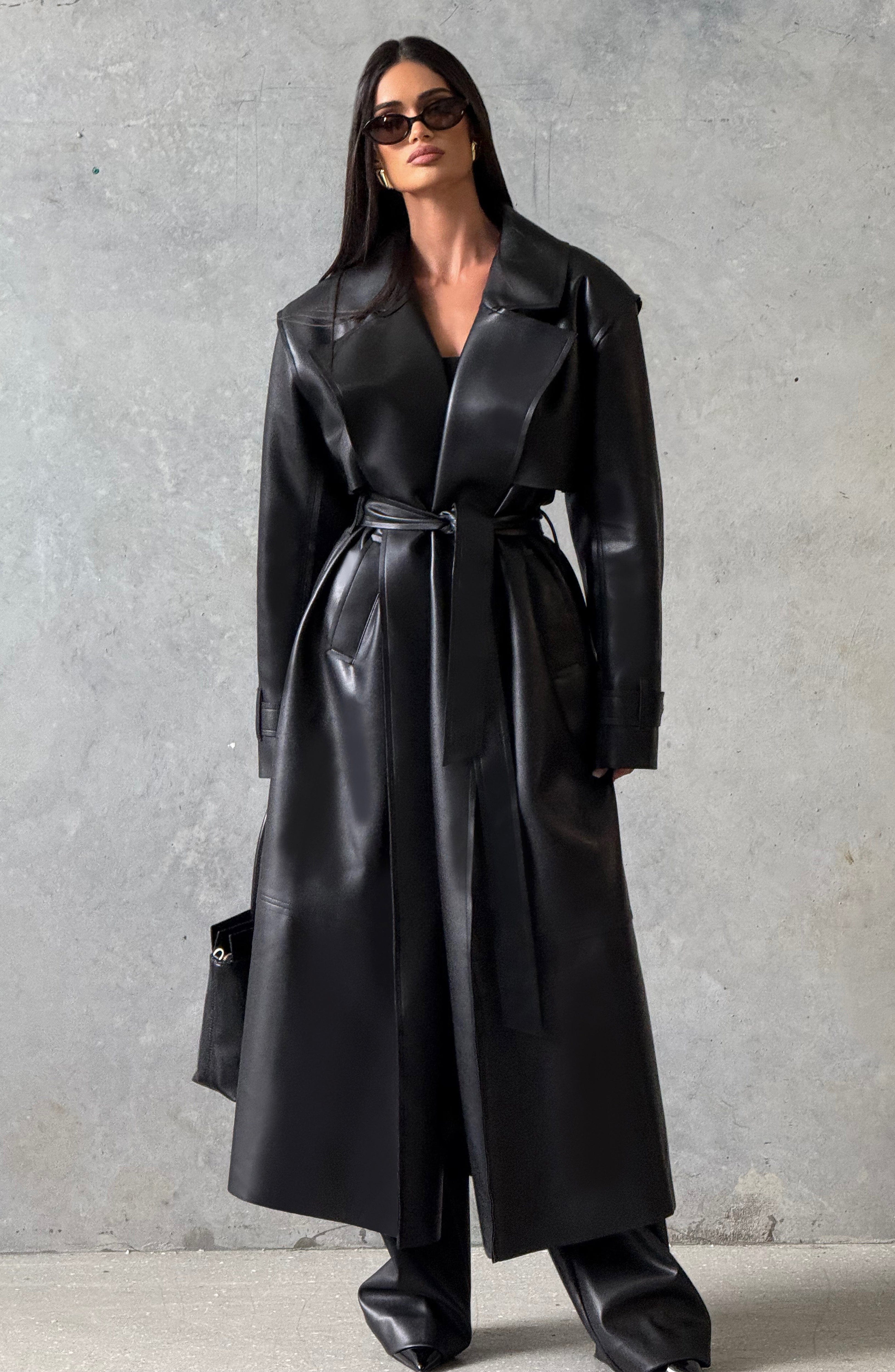 Bridget Black Trench Coat