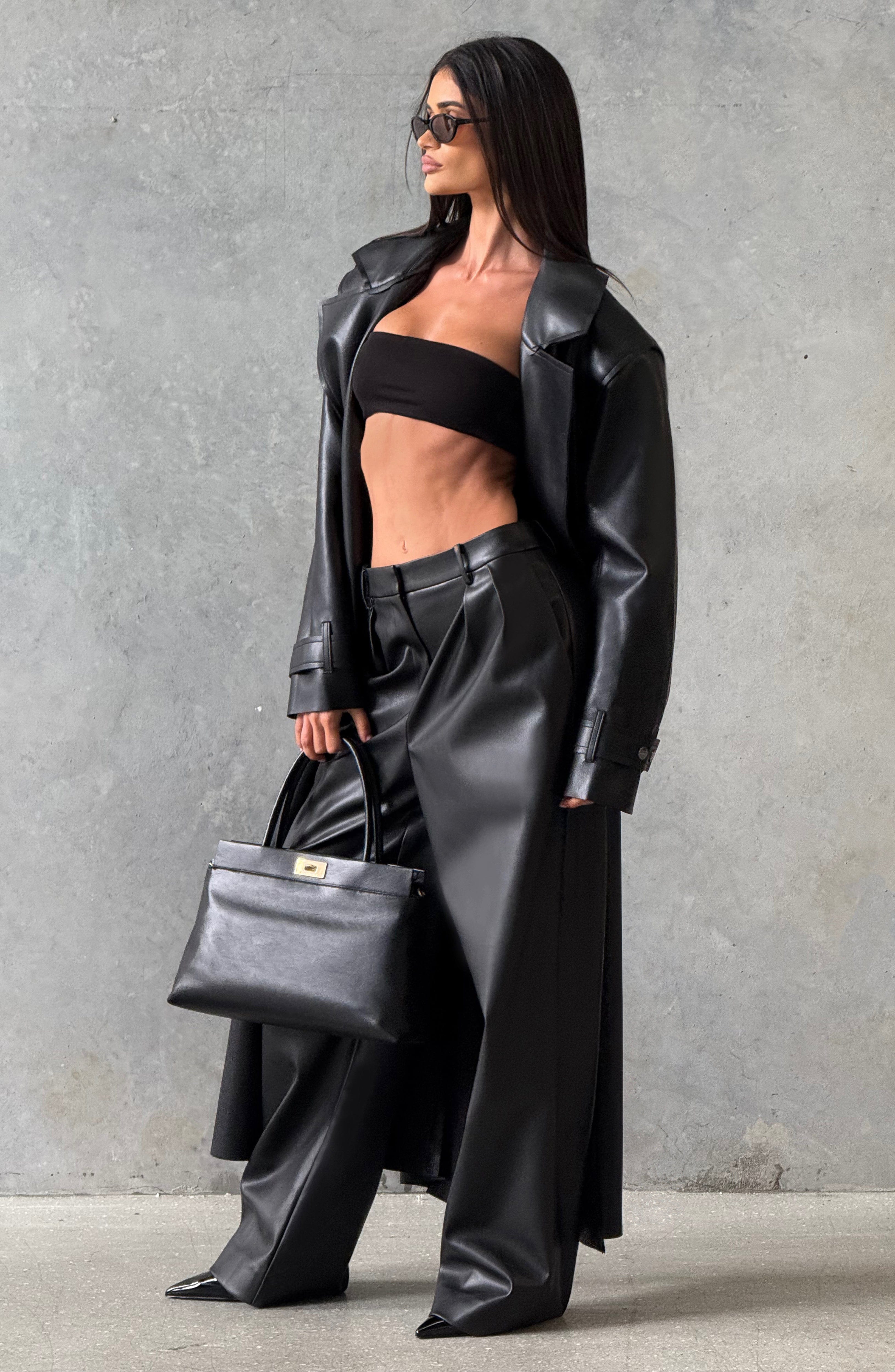 Bridget Black Trench Coat