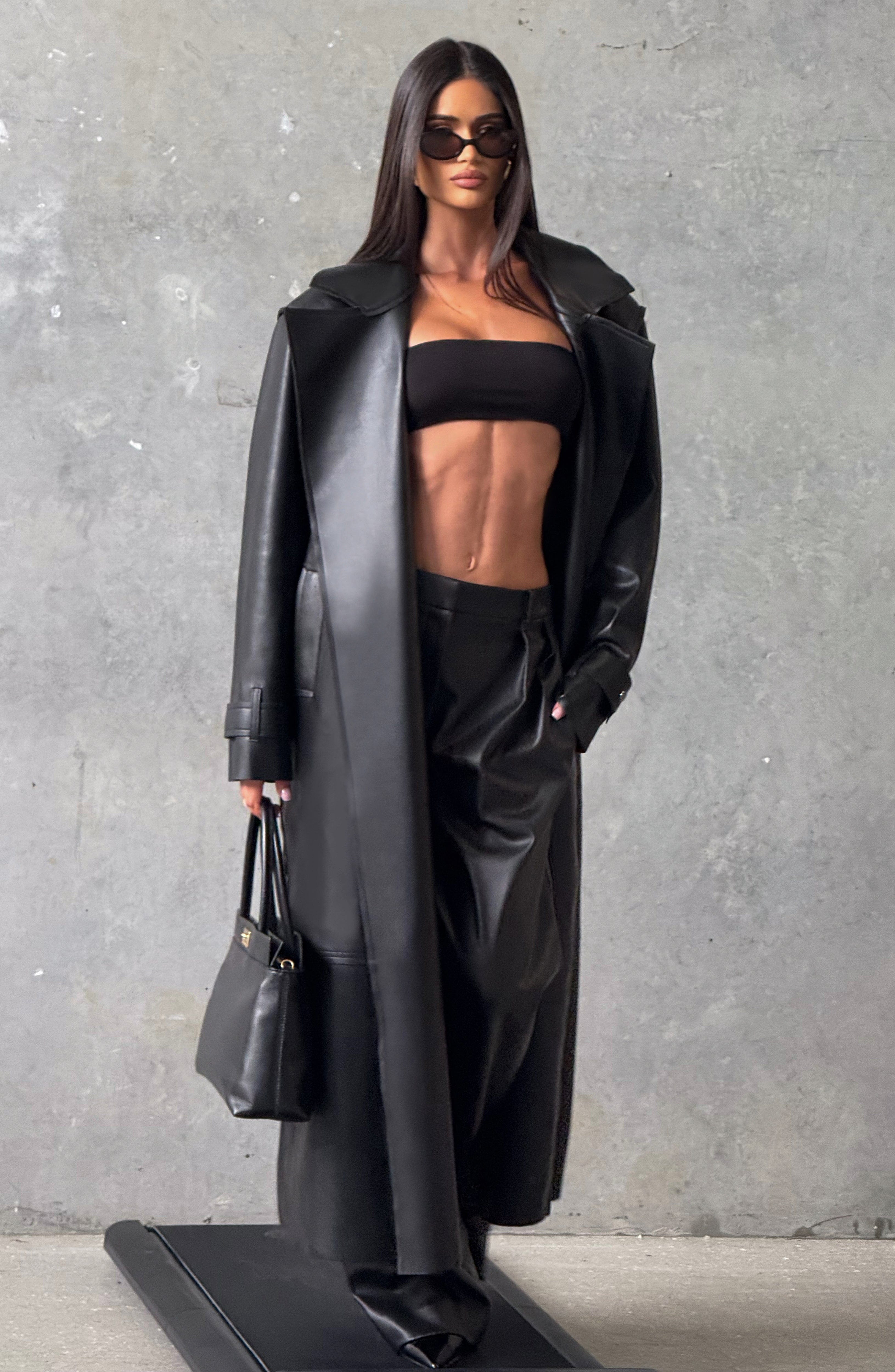 Bridget Black Trench Coat