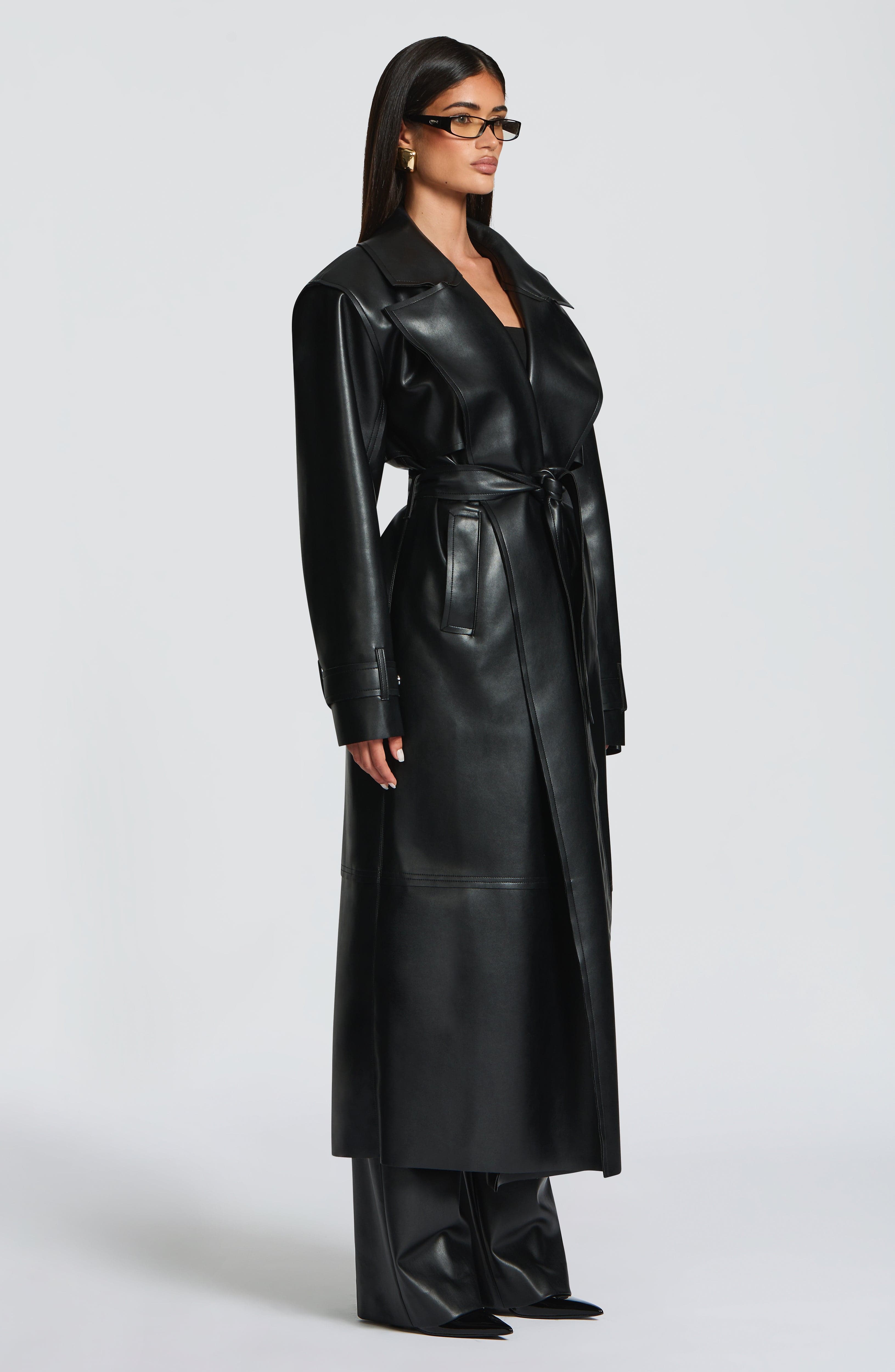 Bridget Black Trench Coat