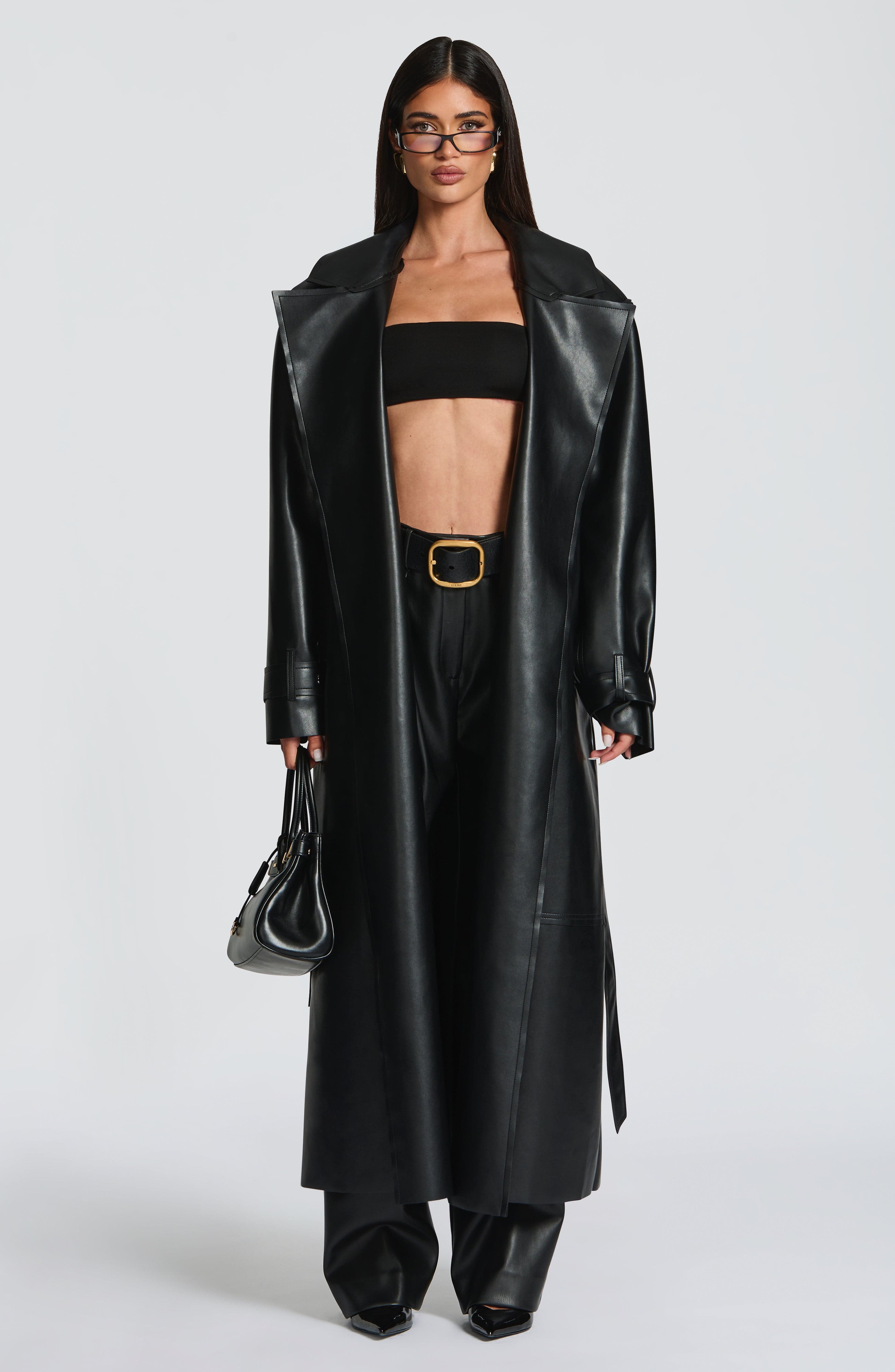 Bridget Black Trench Coat