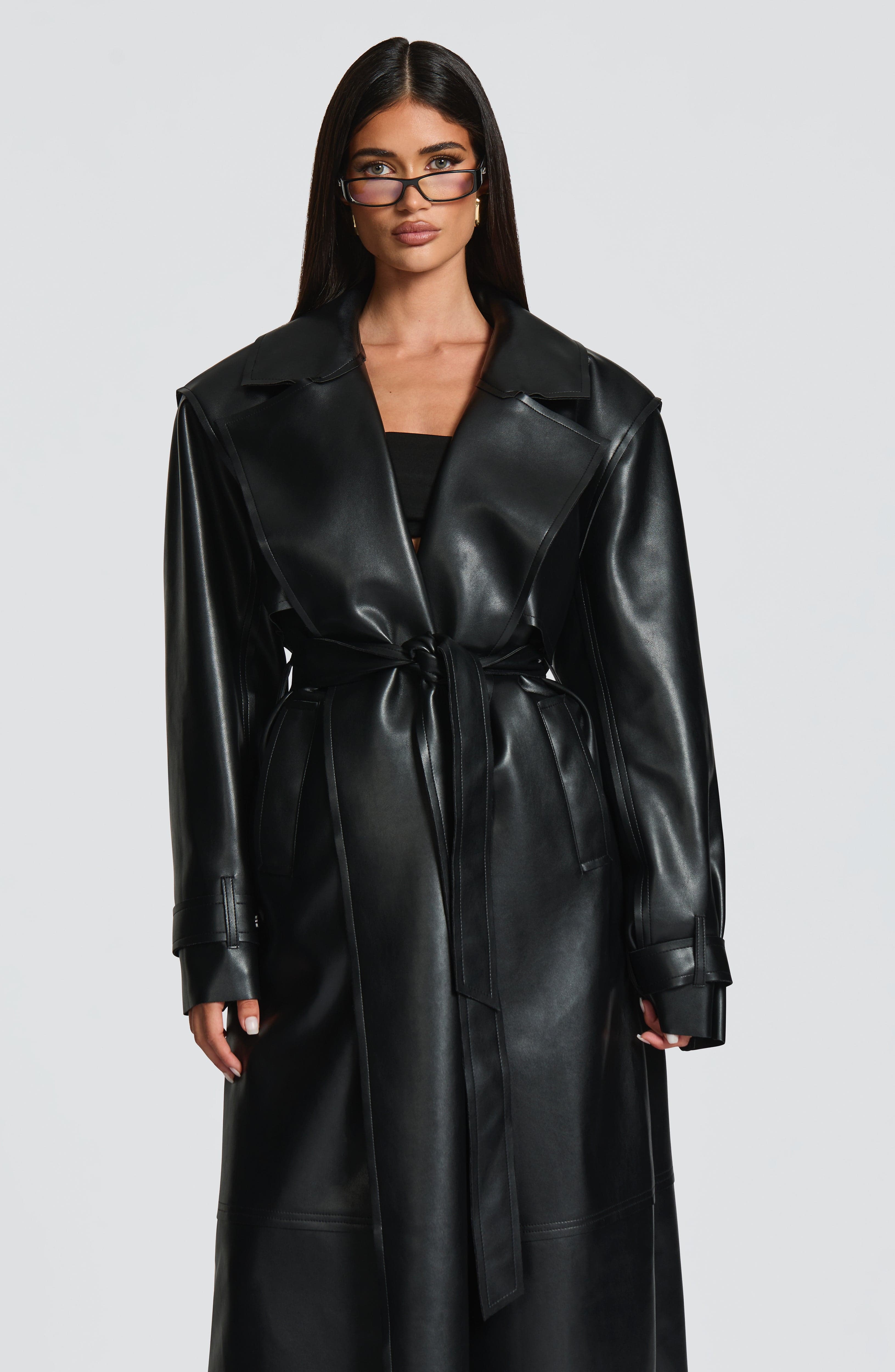 Bridget Black Trench Coat