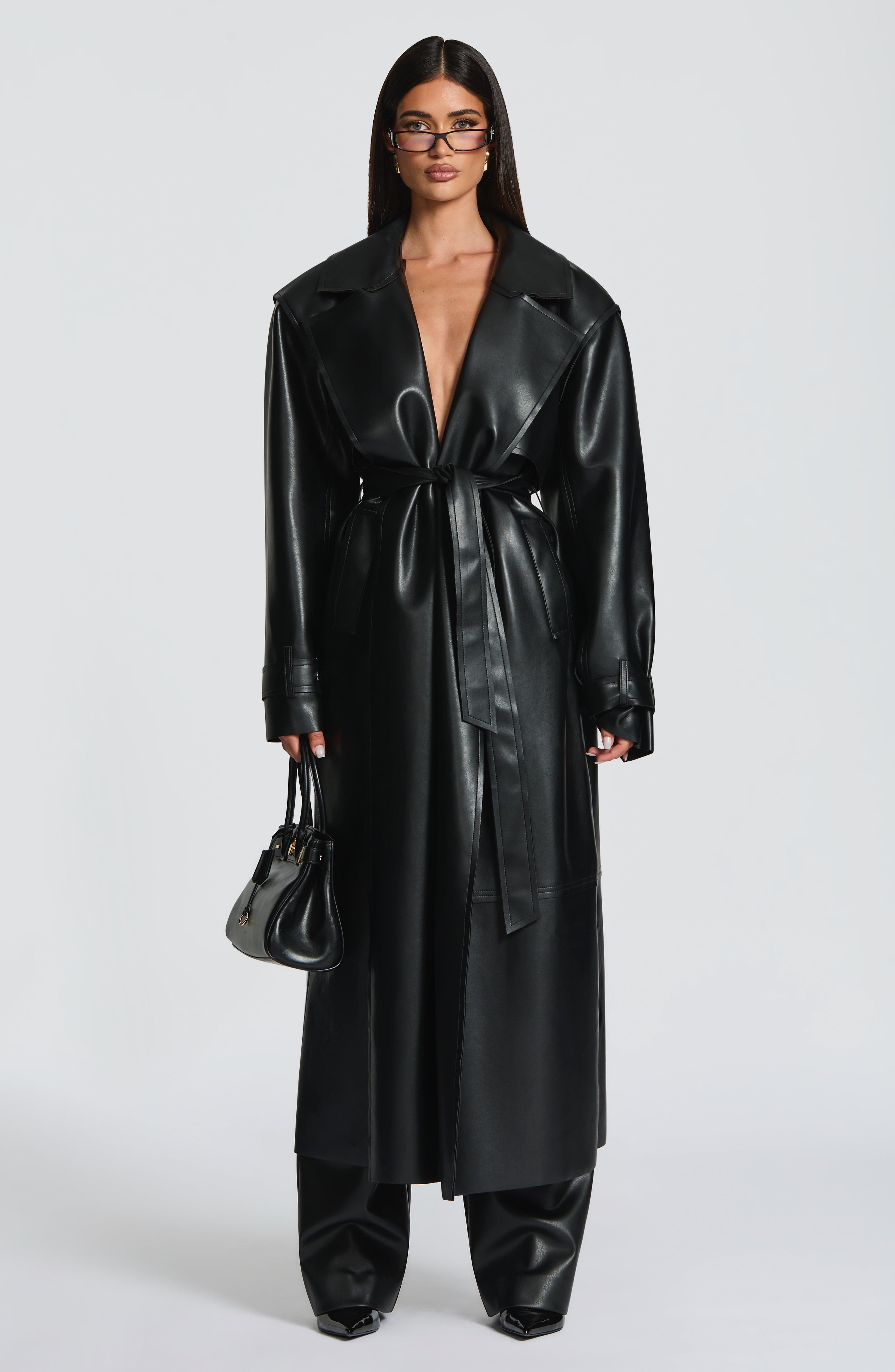 Bridget Black Trench Coat