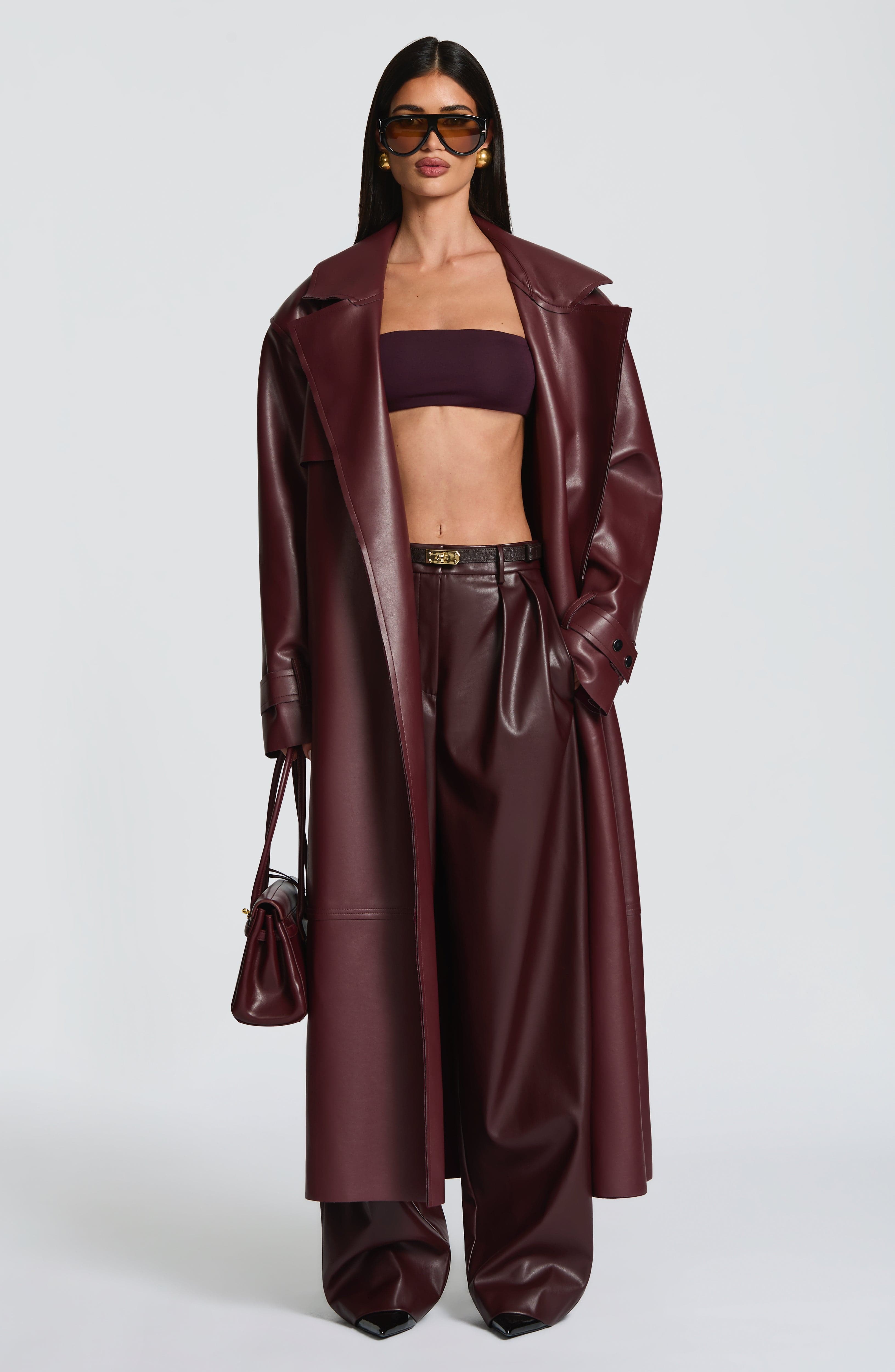 Plum Bridget Trench Coat