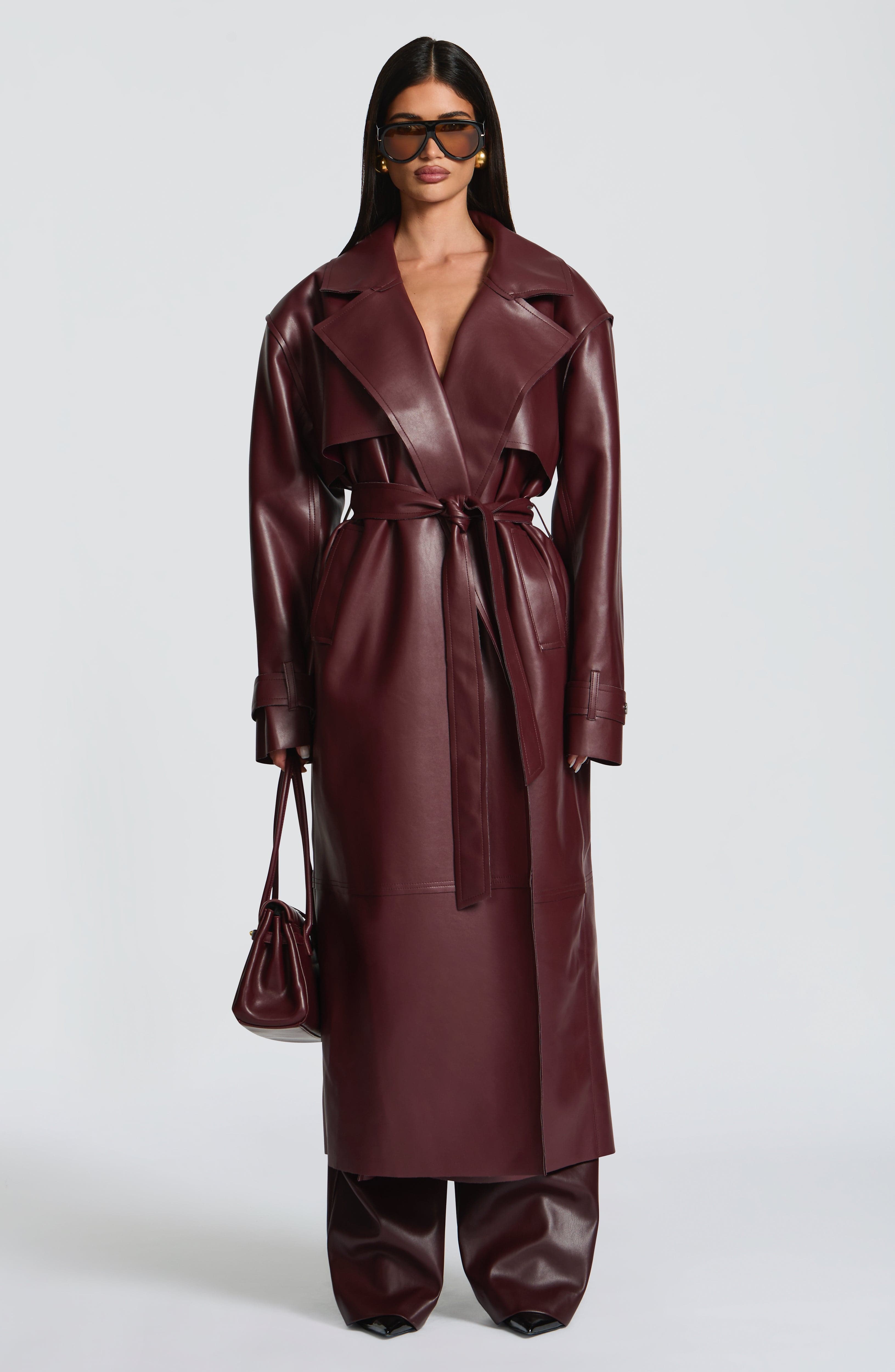 Plum Bridget Trench Coat