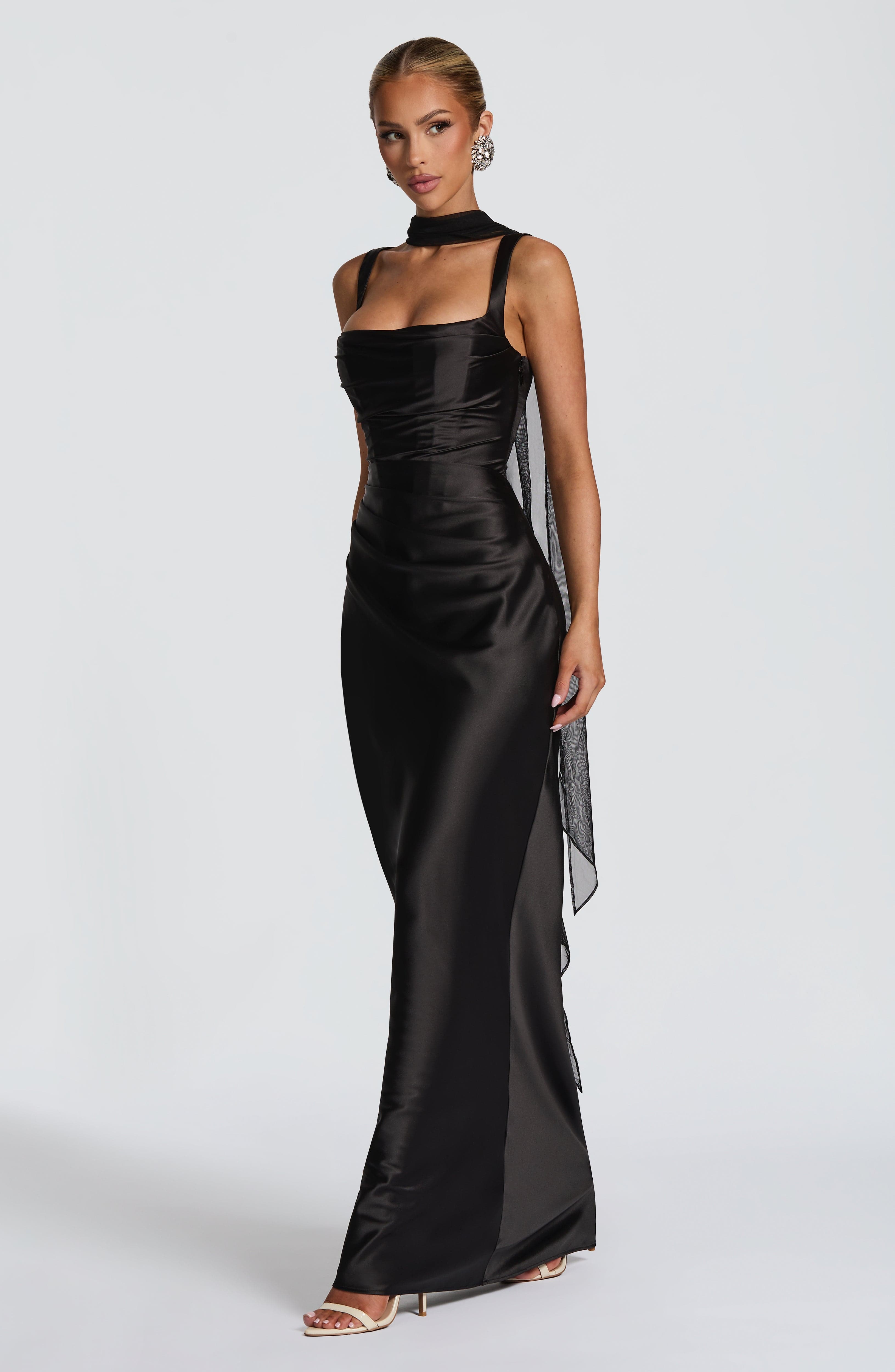 Calanthe Black Maxi Dress