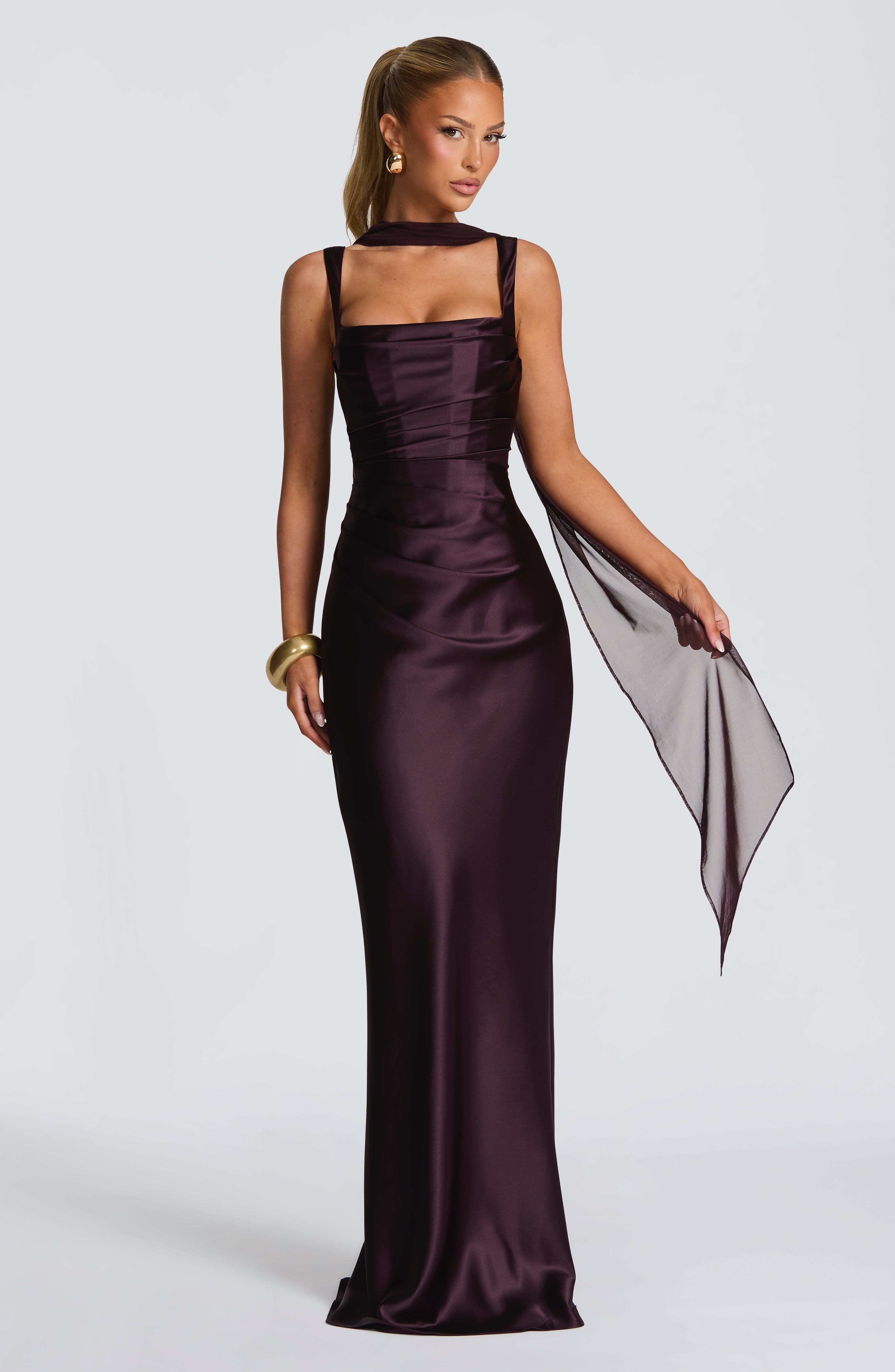 Plum Calanthe Maxi Dress